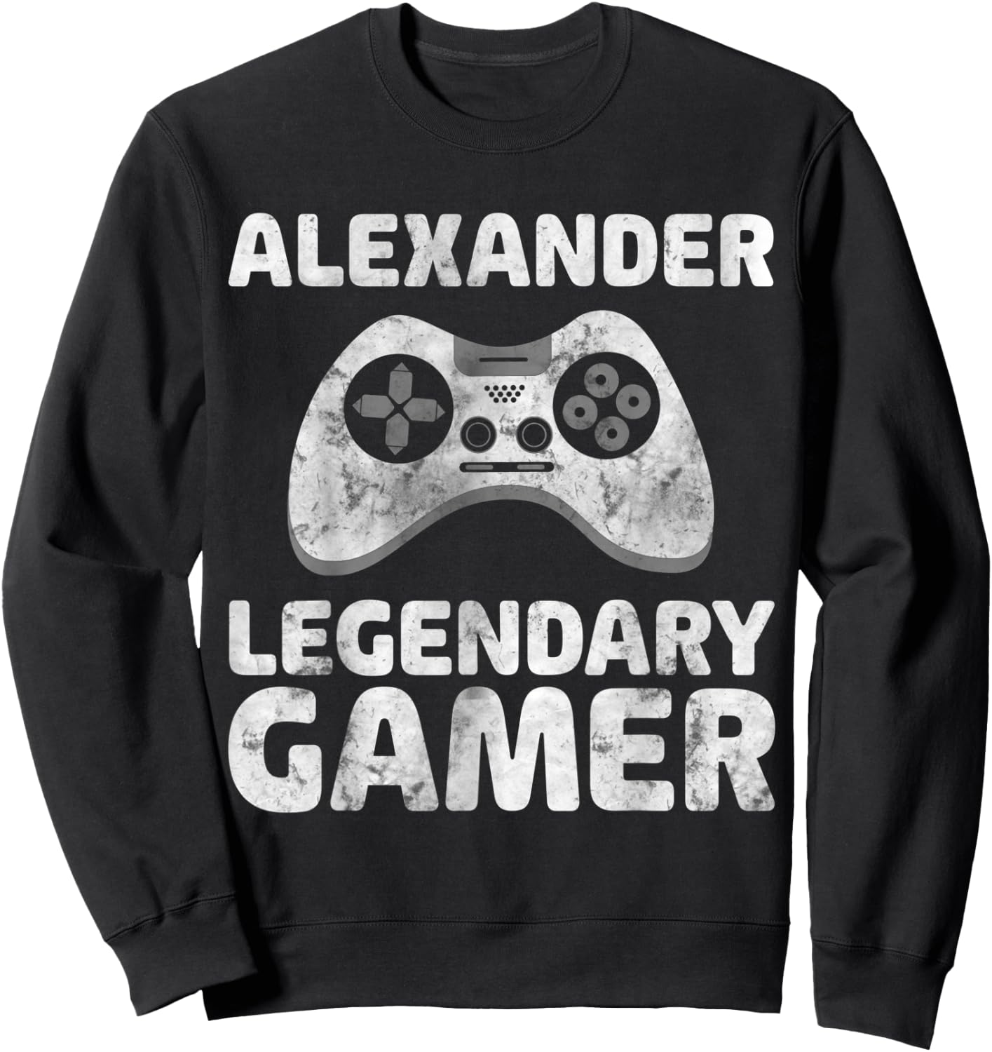 Personalized Legendary Gamer Shirt Alexander Name Gamer Sweatshirt - Sweatshirt | Black