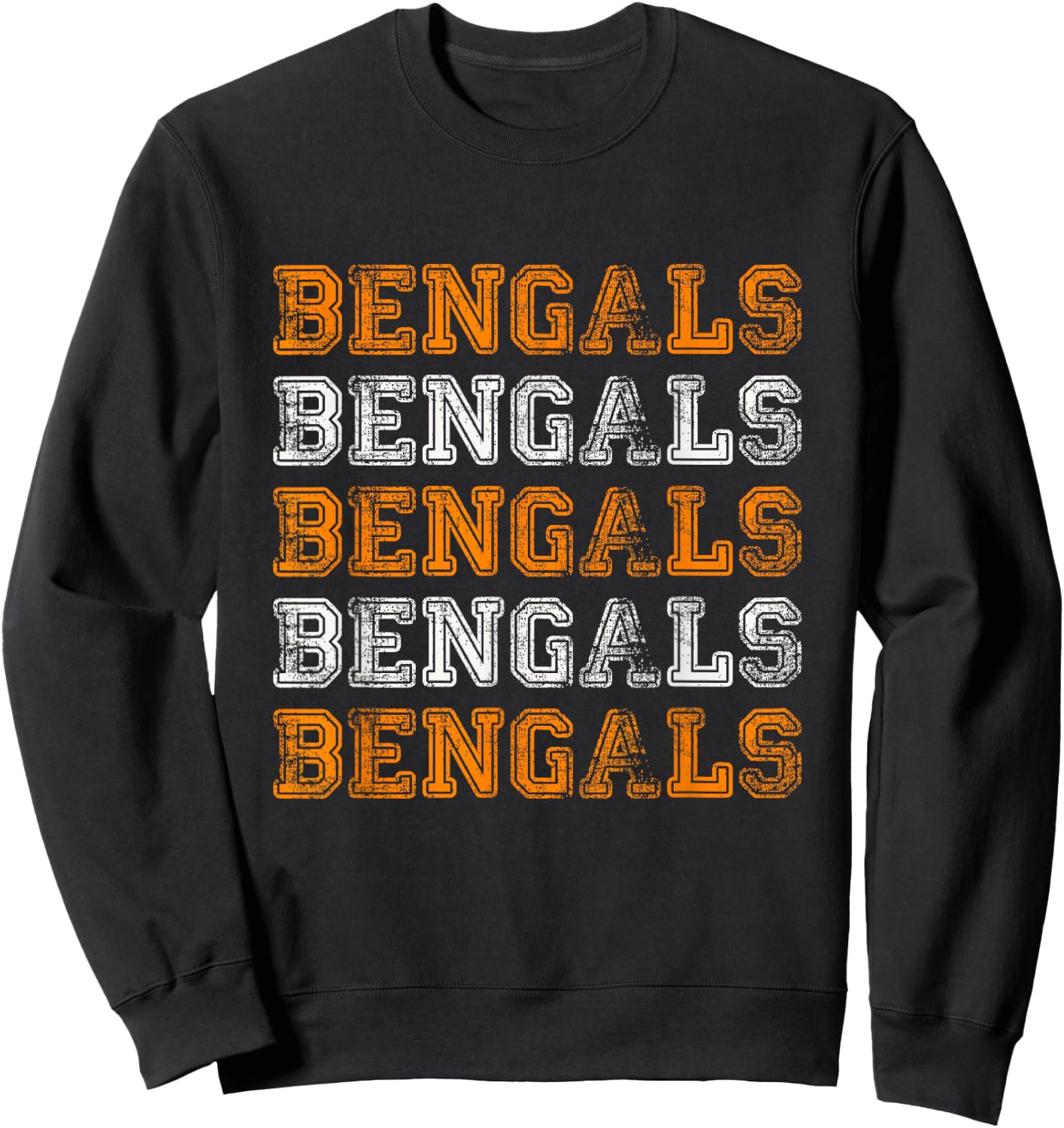 Vintage, Retro, Novelty, Bengals Sweatshirt - Sweatshirt | Black