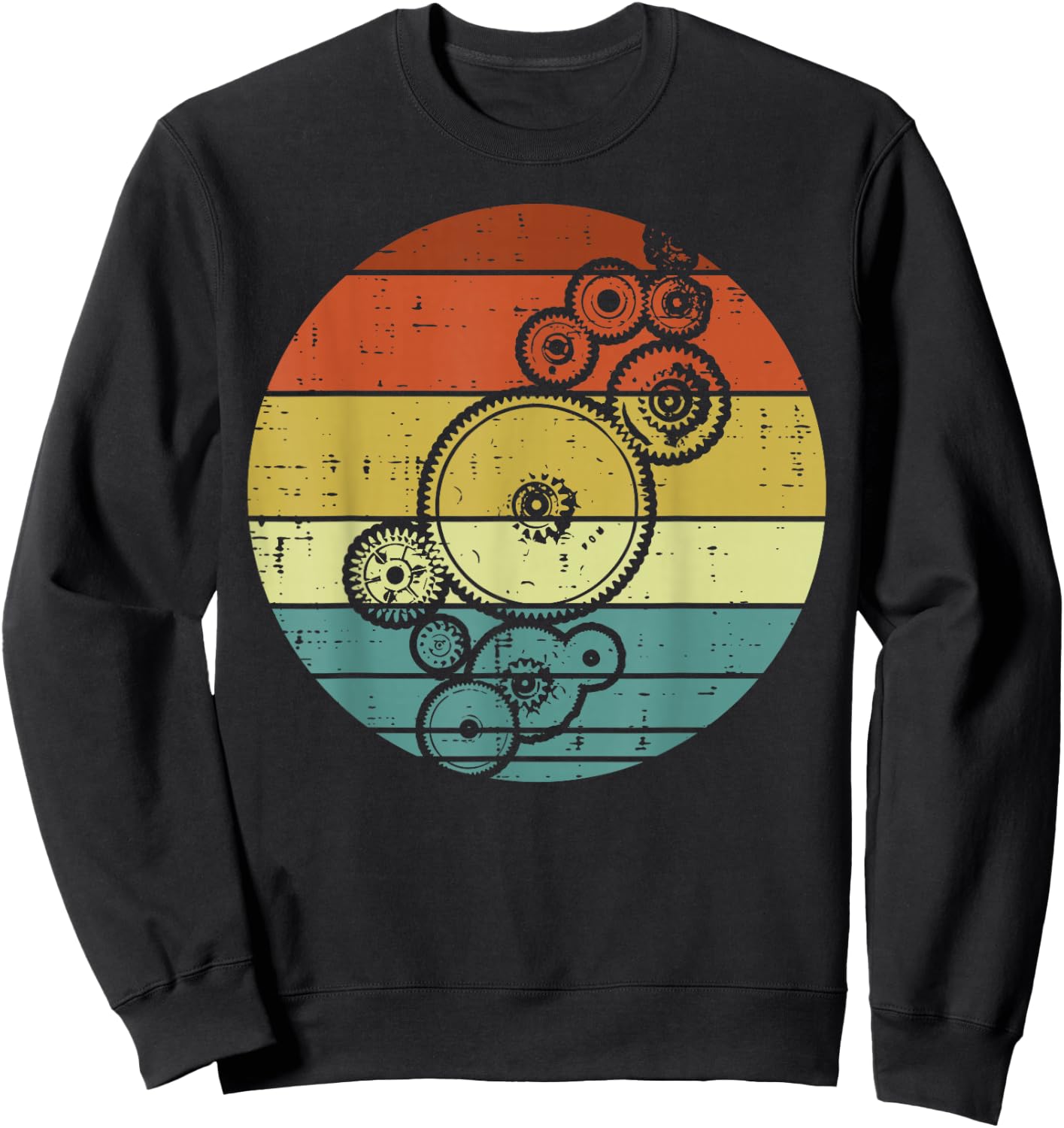 Gear Car Boys Retro Car Technician Car Mechanic Garage Men Sweatshirt - Sweatshirt | Black