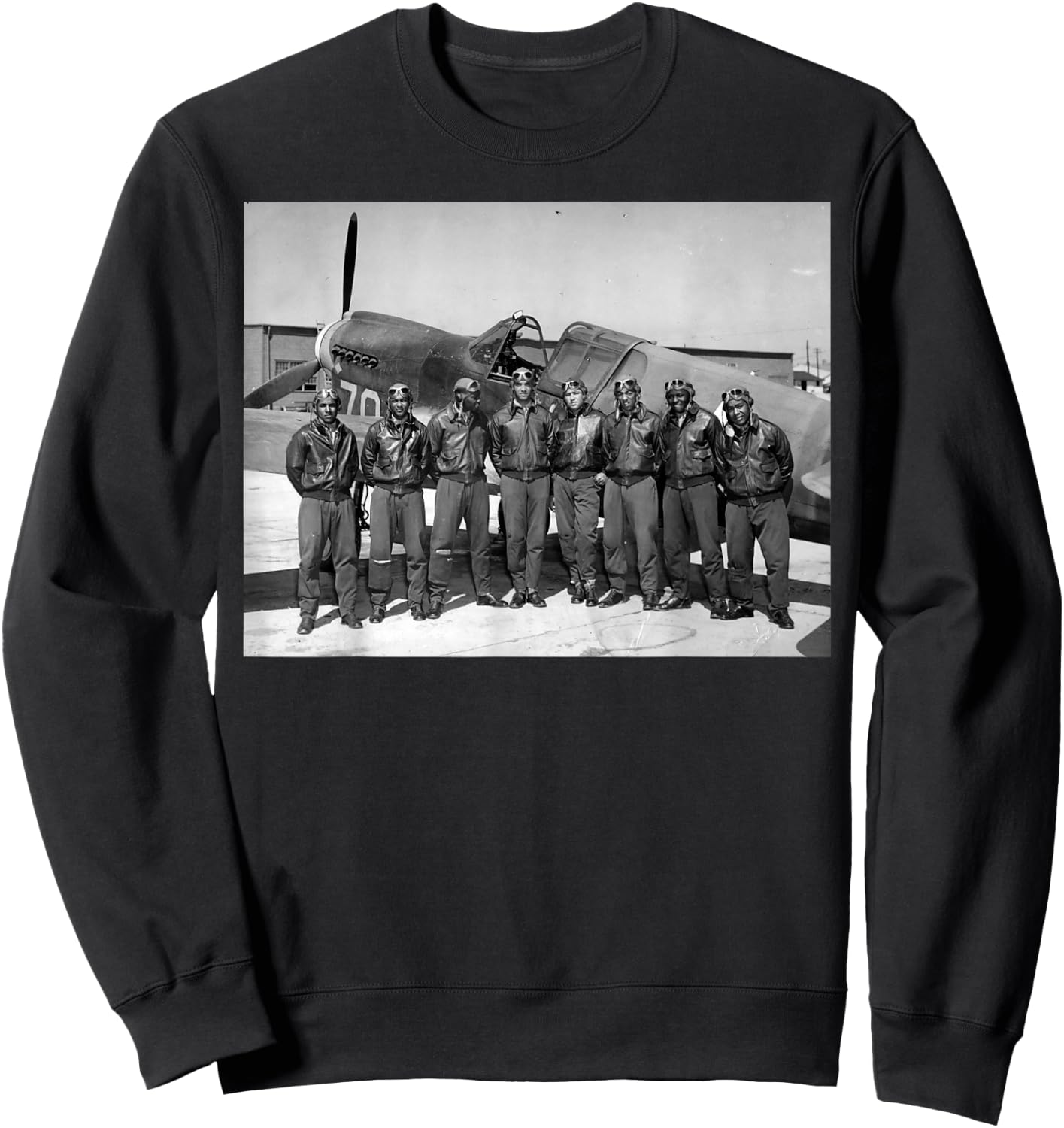 Retro Black Airmen Black History World War 2 Tuskegee Pilots Sweatshirt - Sweatshirt | Black