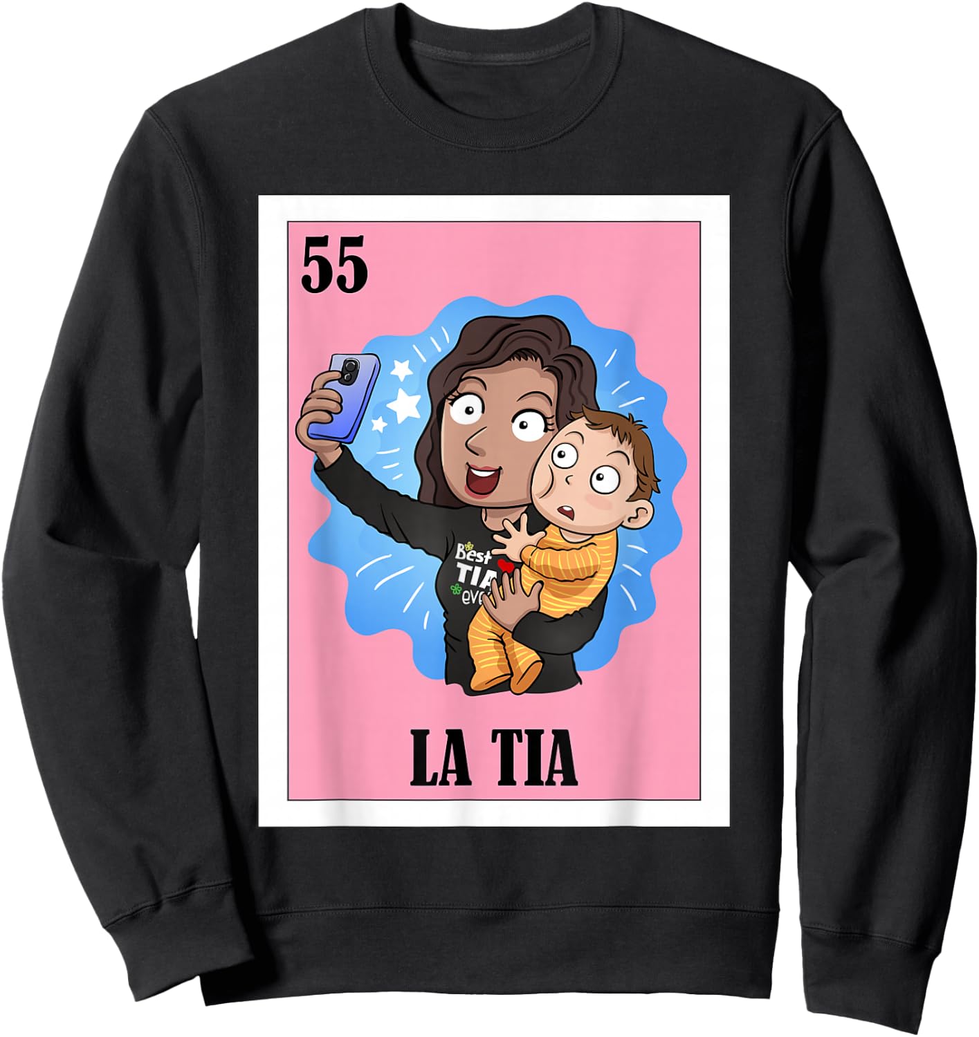 Funny Mexican Design for Aunt - La Tia Sweatshirt - Sweatshirt | Black