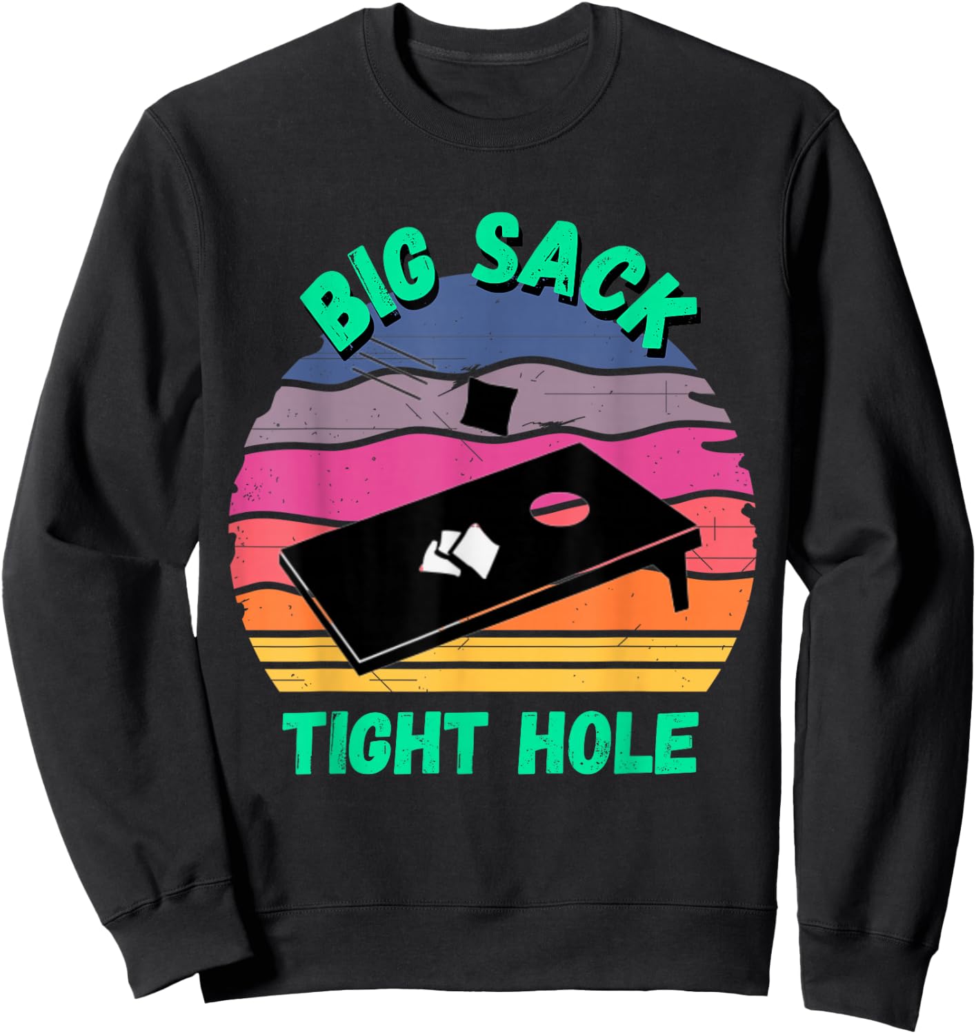 Funny Cornhole | Cornhole Accessories Jerseys Sweatshirt - Sweatshirt | Black