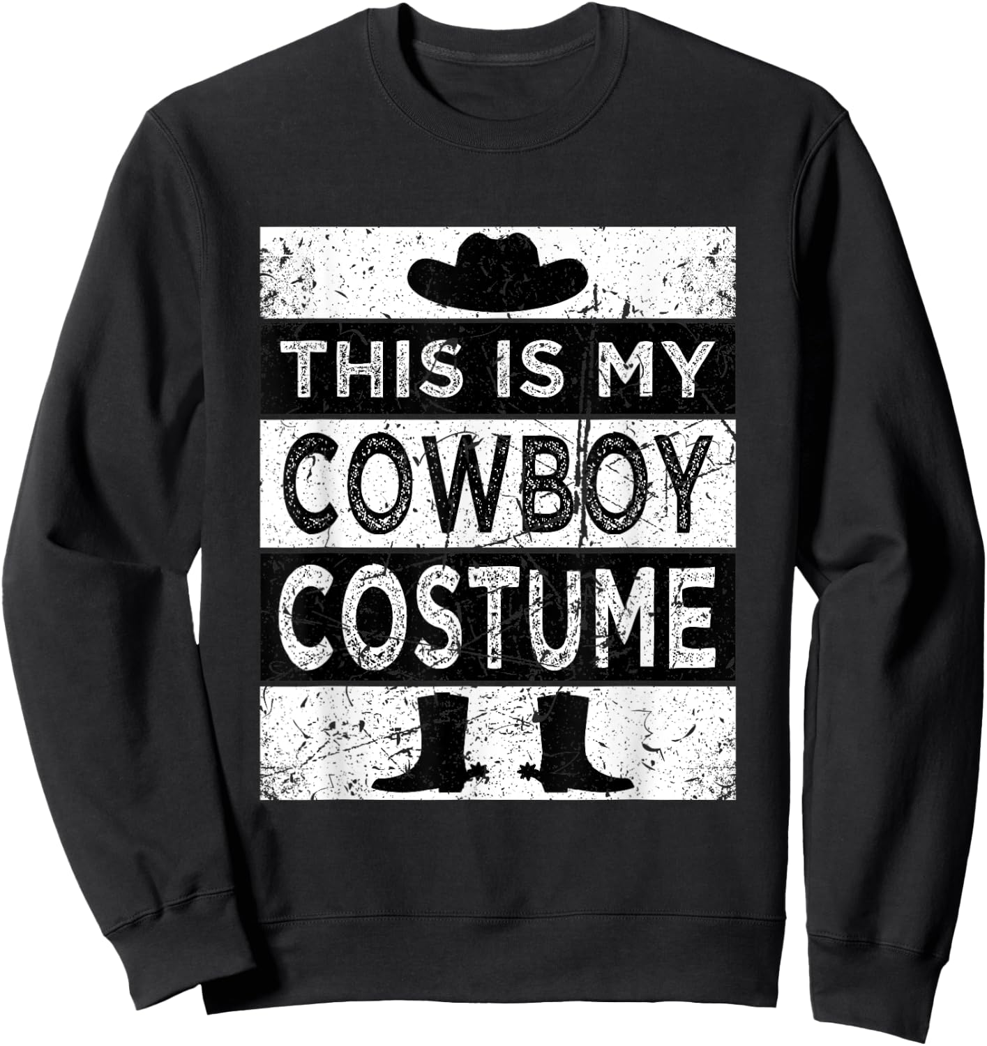 Cowboy Costume Country Western Costume Men Women Kids Sweatshirt - Sweatshirt | Black