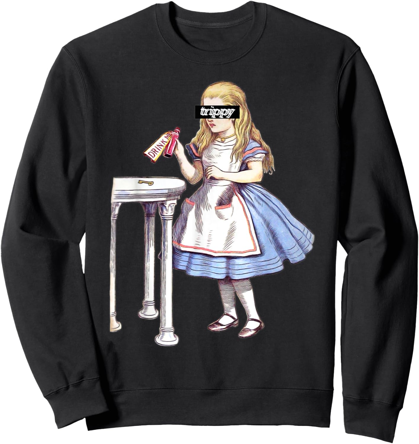 Alice In Wonderland - Drink Me Design Sweatshirt - Sweatshirt | Black