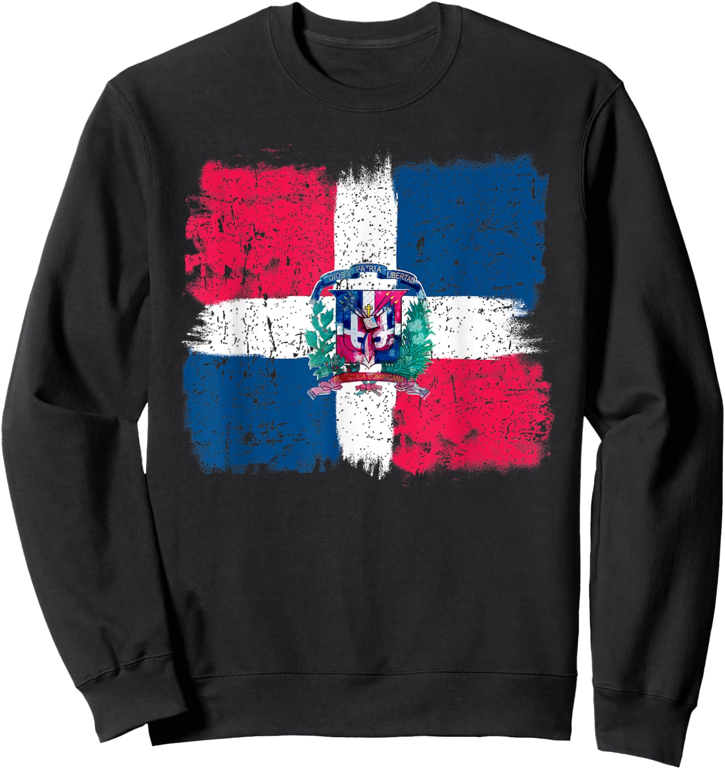 Dominican Republic Flag Shirt Painted Republica Dominicana Sweatshirt - Sweatshirt | Black