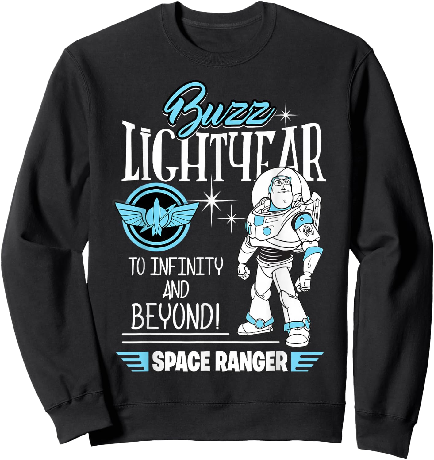 Disney Pixar Toy Story Retro Buzz Lightyear Space Ranger Sweatshirt - Sweatshirt | Black