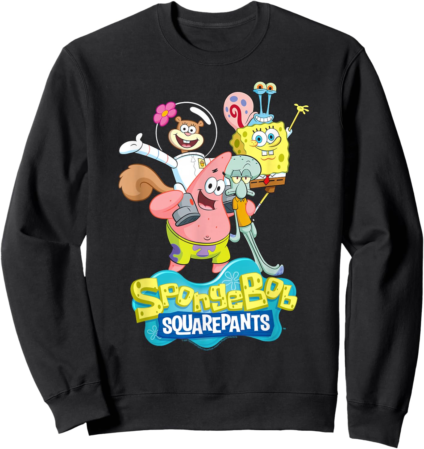 SpongeBob SquarePants Sandy, Patrick, Gary and Squidward Sweatshirt - Sweatshirt | Black