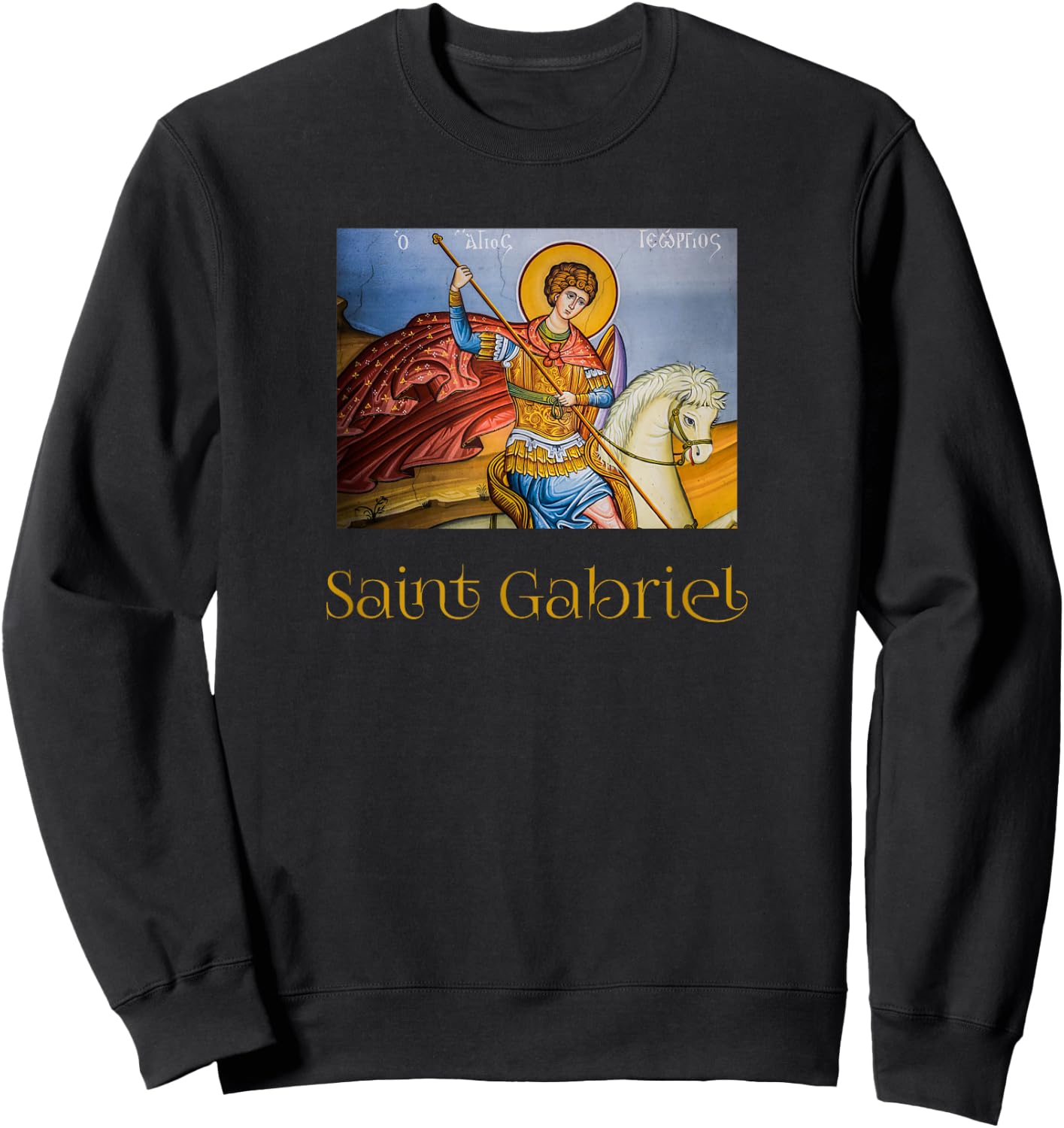 Gabriel the Archangel Saint Gabriel Sweatshirt - Sweatshirt | Black
