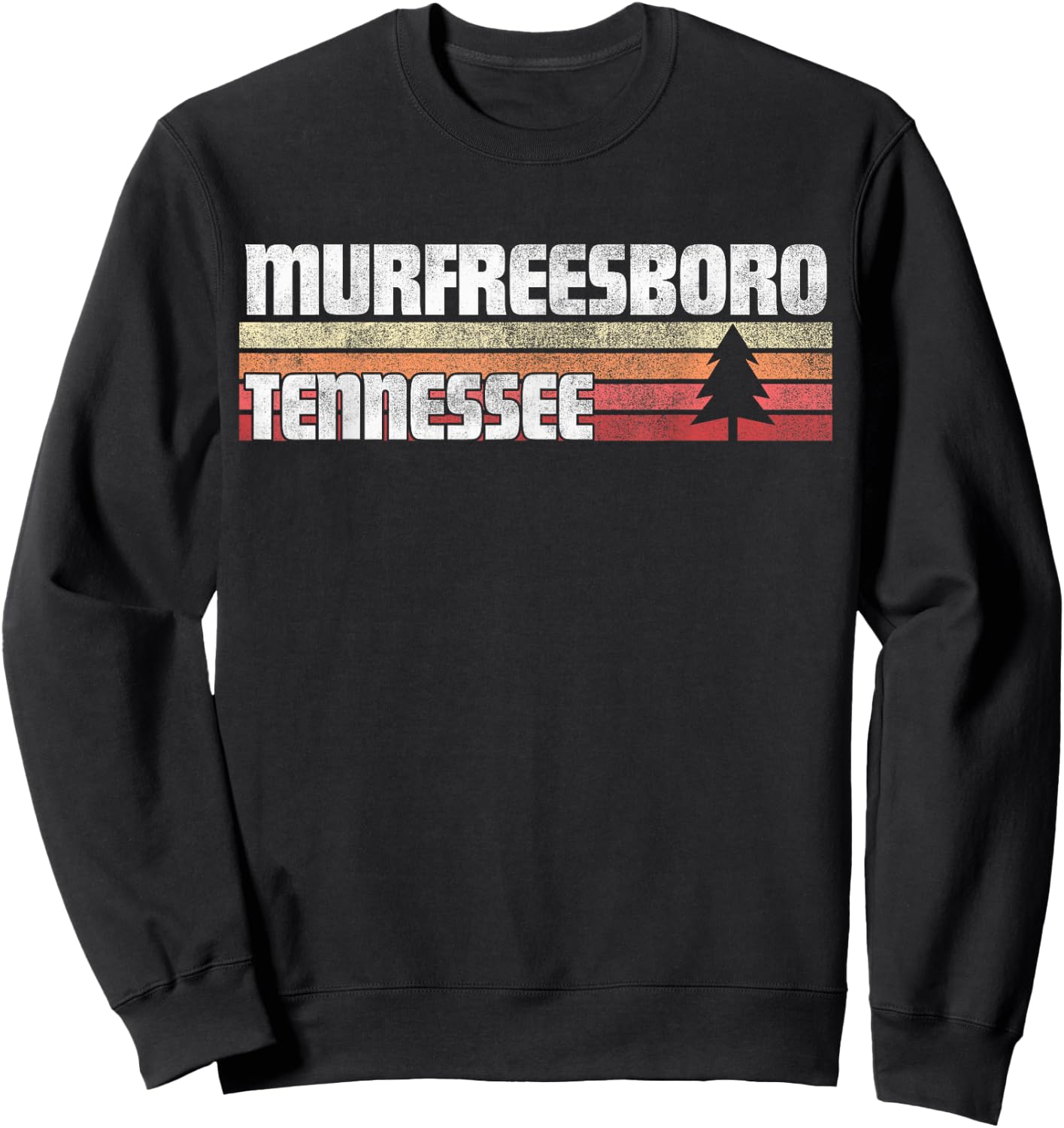 Murfreesboro Tennessee TN Gift Retro Style Vintage 70s 80s Sweatshirt - Sweatshirt | Black