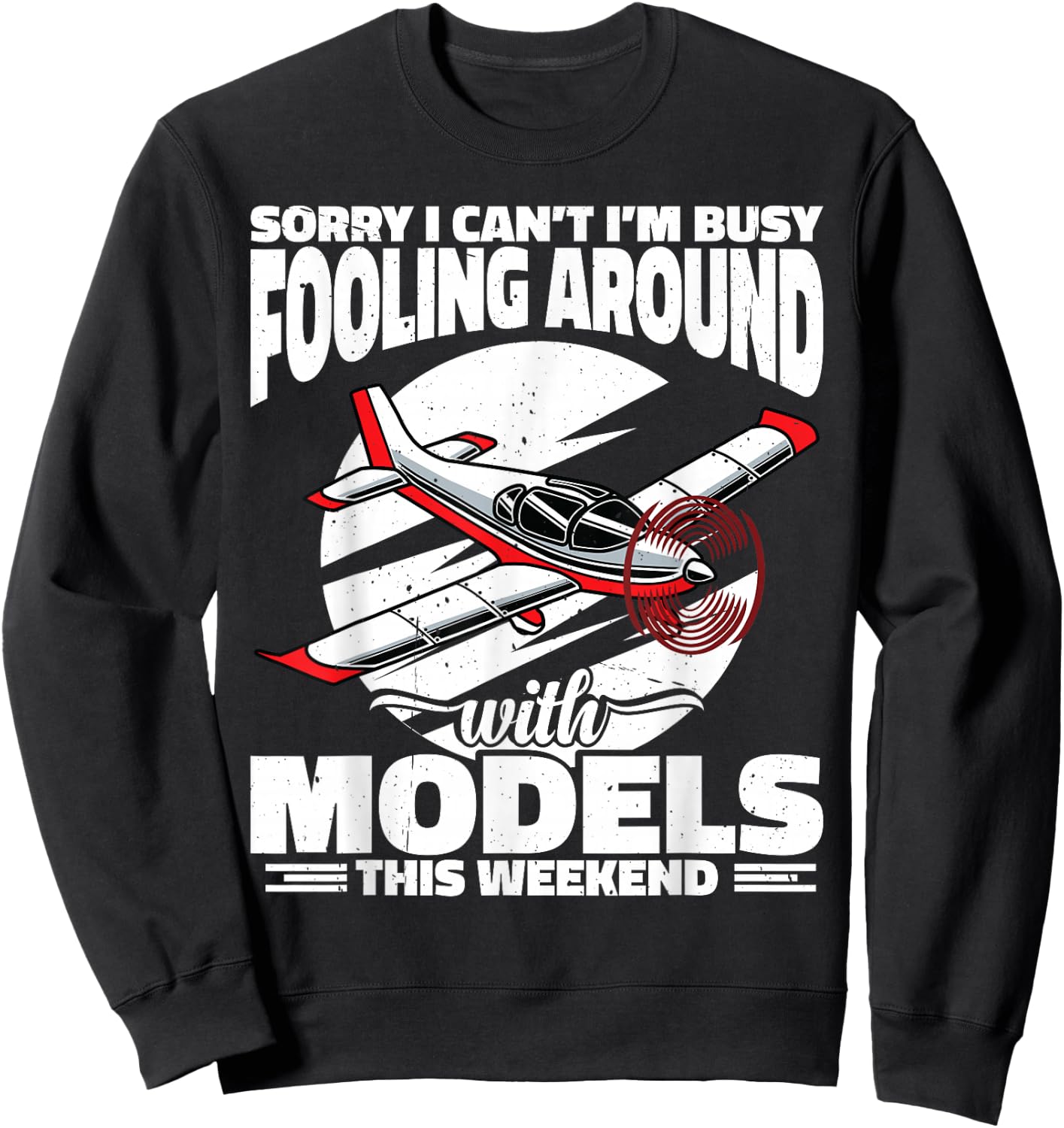 RC Plane Pilot RC Aircraft Radio Controlled Model Airplane Sweatshirt - Sweatshirt | Black