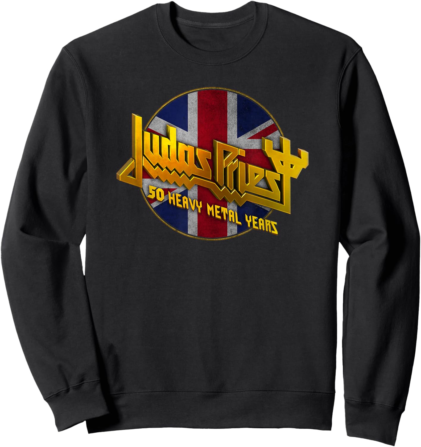Judas Priest – 50 Years Union Jack Circle Sweatshirt - Sweatshirt | Black