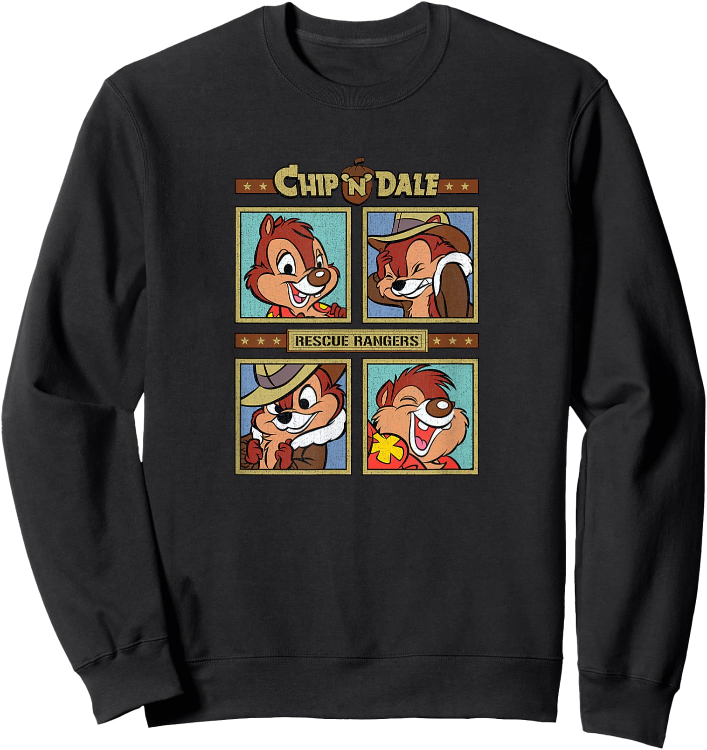 Chip 'N Dale Rescue Rangers - Chip & Dale Squad Sweatshirt - Sweatshirt | Black