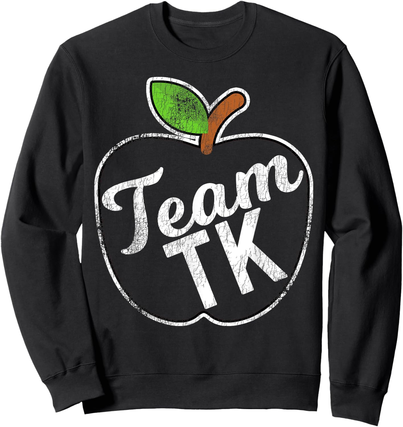 Team TK Transitional Kindergarten Apple Sweatshirt - Sweatshirt | Black