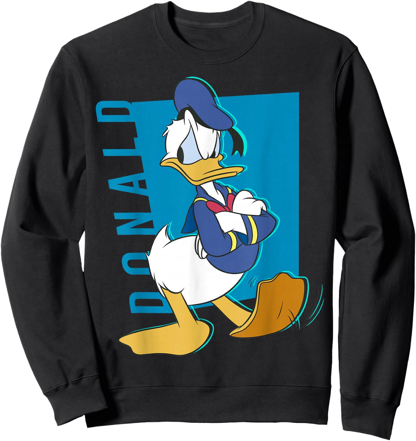 Disney Mickey and Friends Donald Duck Pop Art Portrait Sweatshirt - Sweatshirt | Black