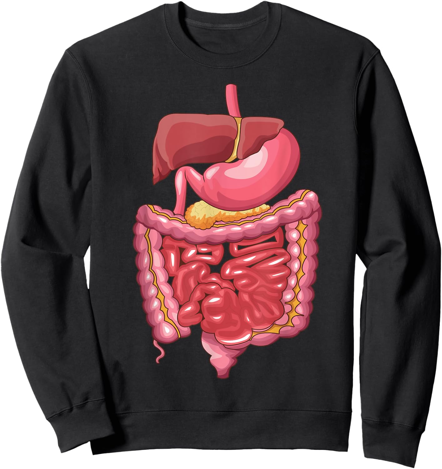 Funny Halloween Costume Rib Cage Heart Lungs Organs Anatomy Sweatshirt - Sweatshirt | Black
