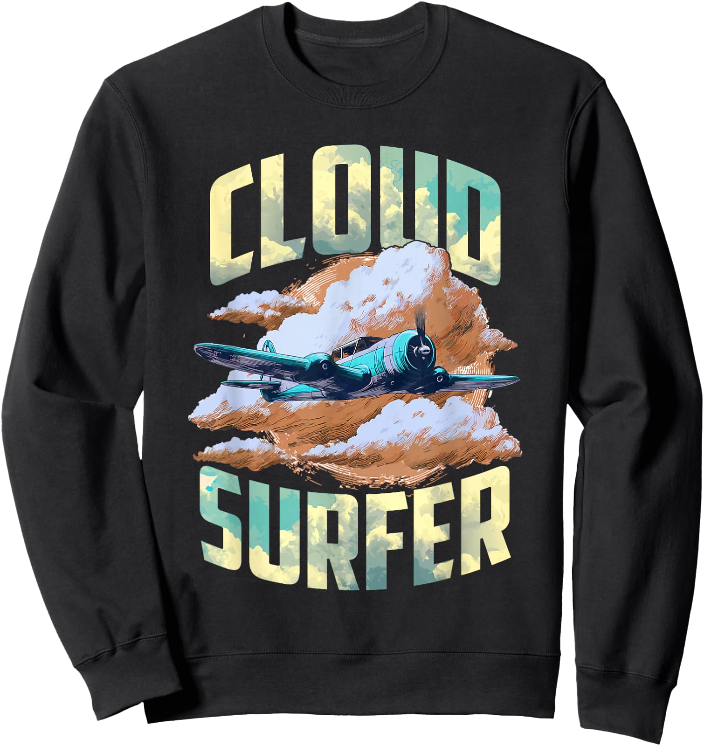 Cloud Surfer Sweatshirt - Sweatshirt | Black
