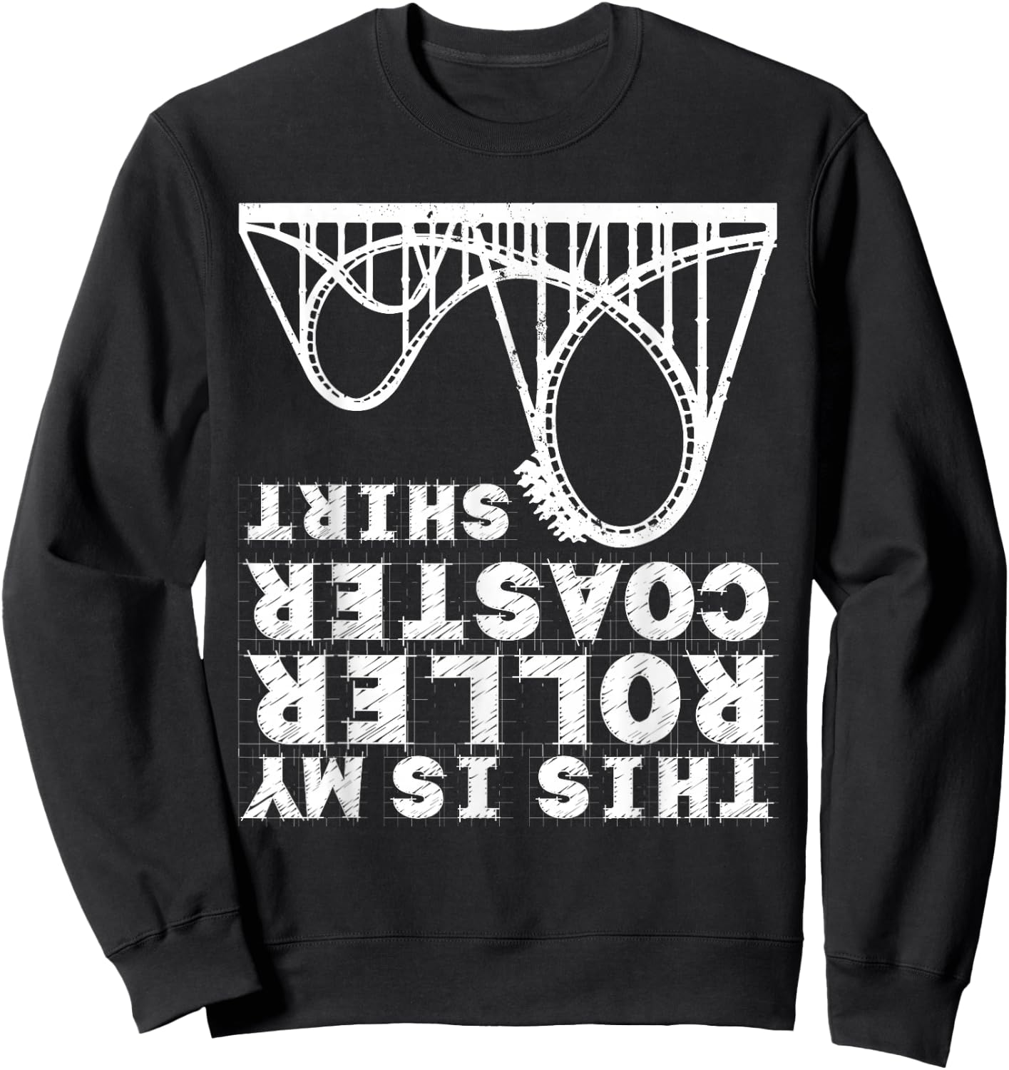 Roller Coaster Art Women Roller Coaster Enthusiast Sweatshirt - Sweatshirt | Black