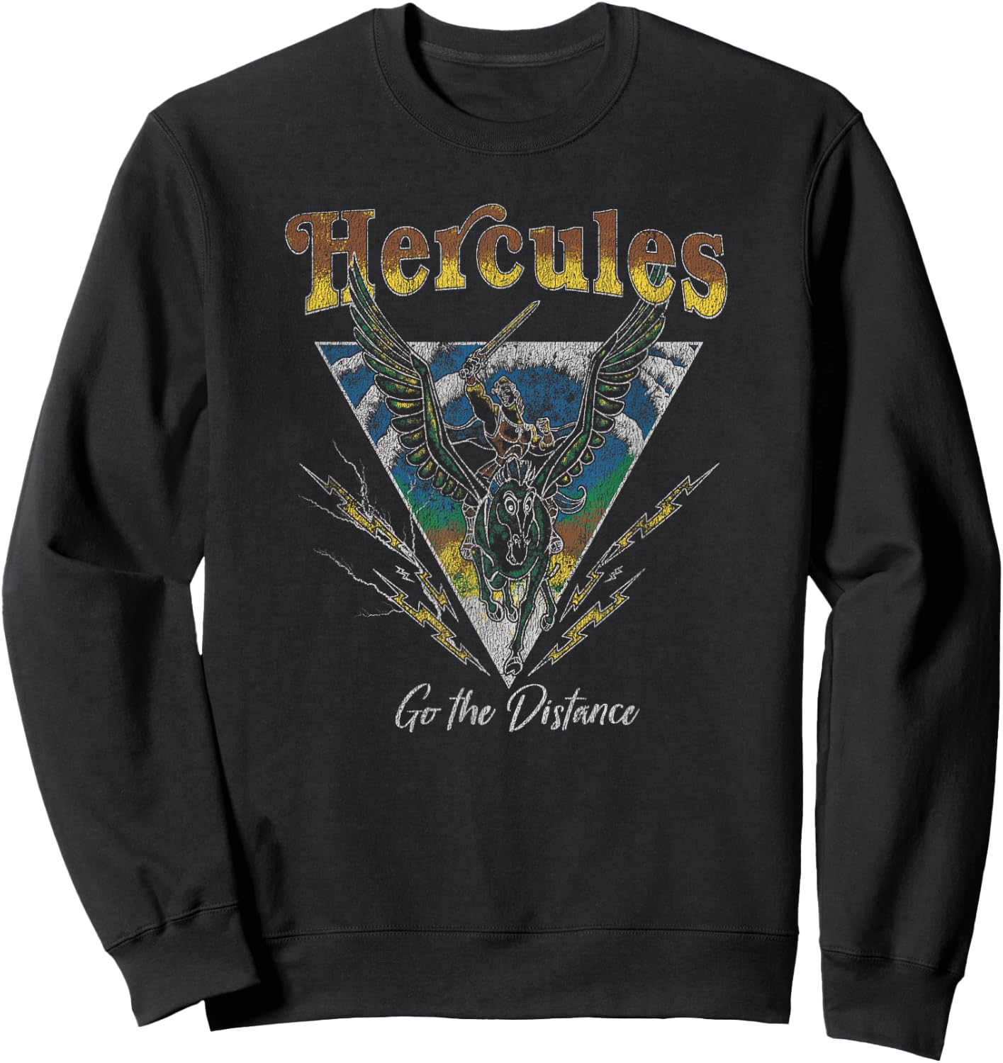 Disney Hercules Vintage Concert Go The Distance Sweatshirt - Sweatshirt | Black
