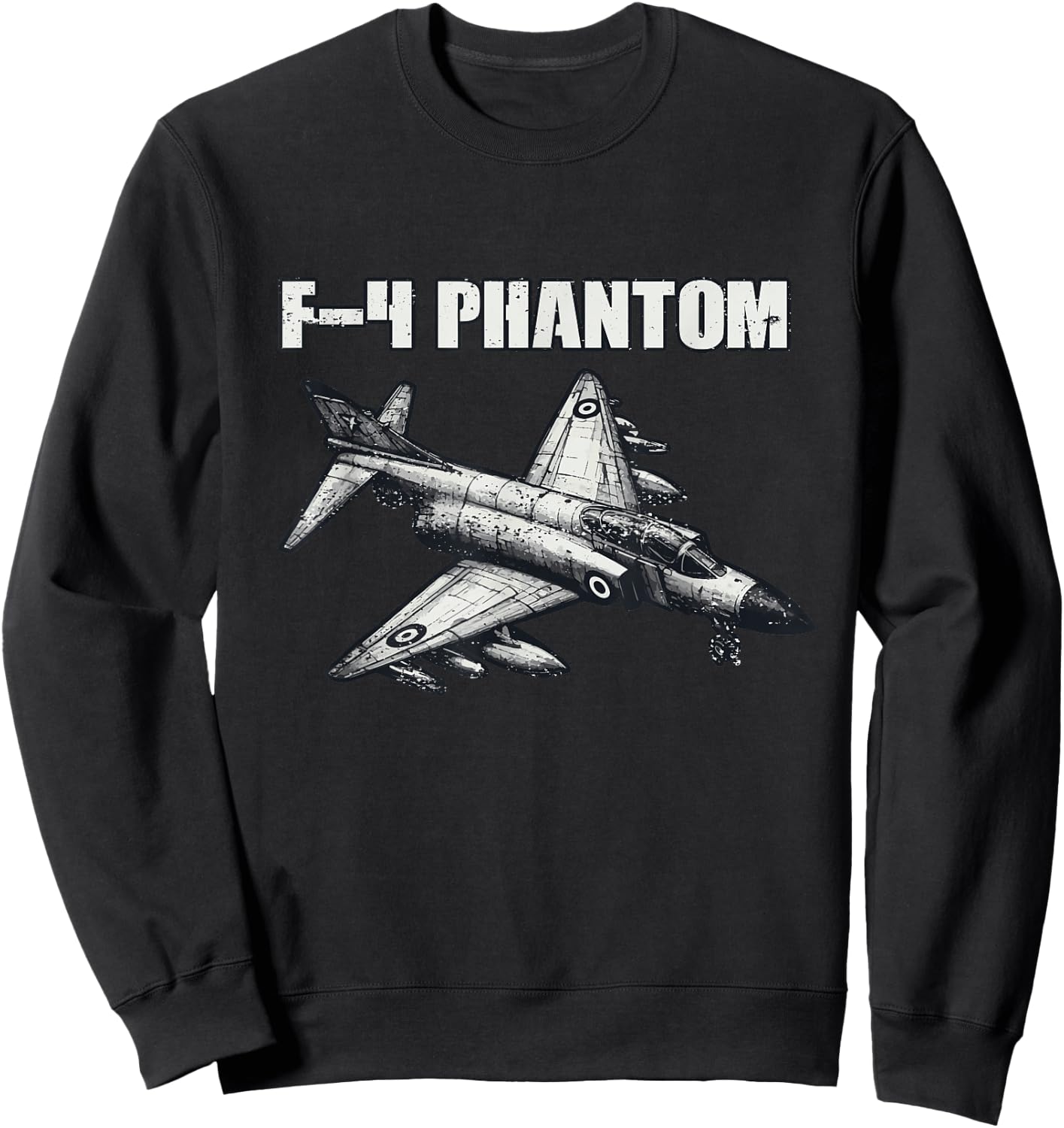 F-4 Wild Weasel Fighter Jet Gifts for Pilots Aviation Lovers Sweatshirt - Sweatshirt | Black