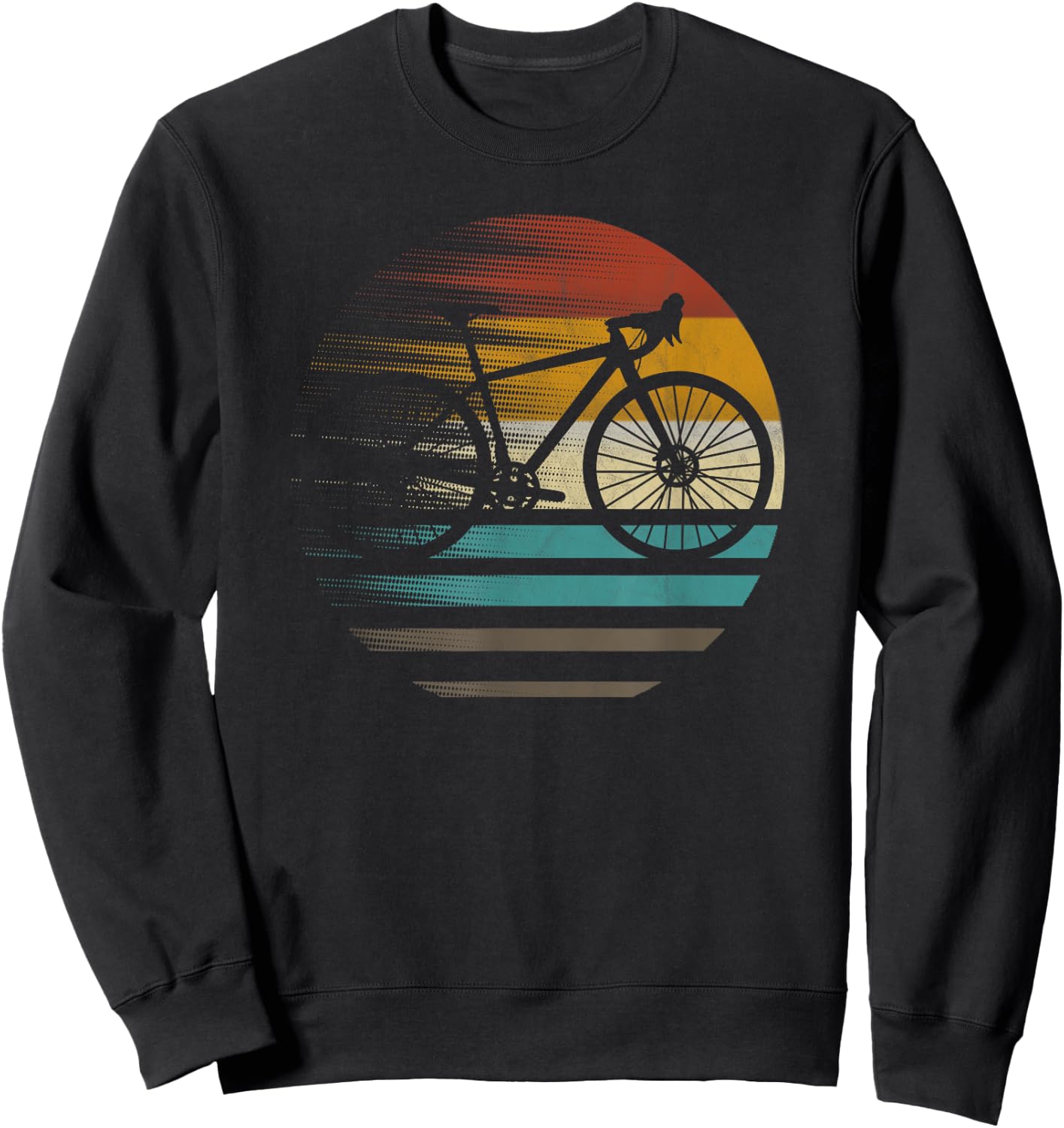 Gravelbike gravel bike gift retro vintage Sweatshirt - Sweatshirt | Black