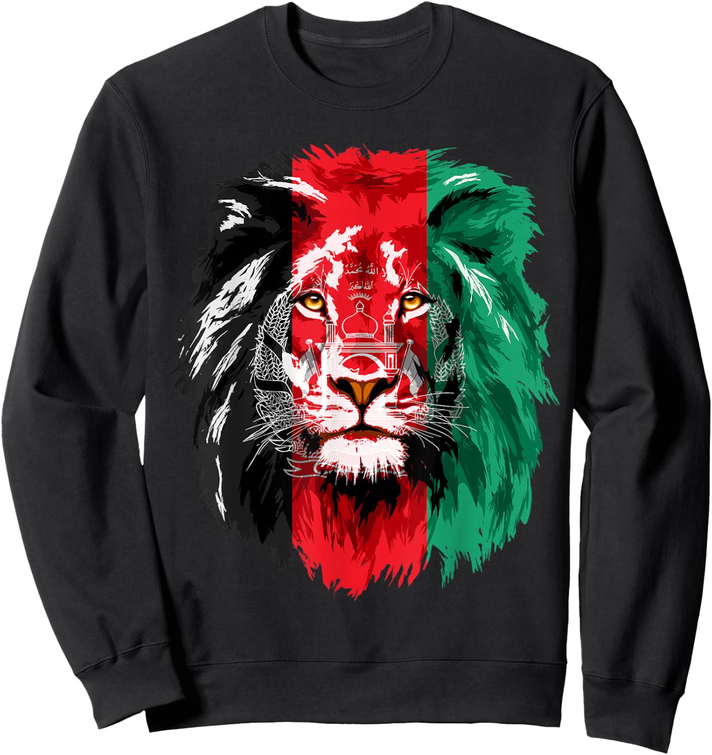 Afghanistan Flag Lion Free Afghanistan Sweatshirt - Sweatshirt | Black
