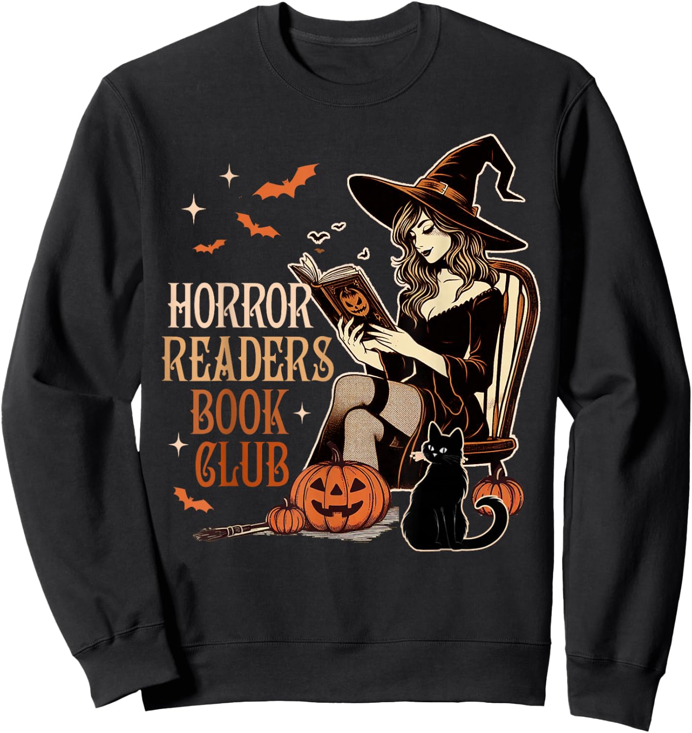 Horror Reading Spooky Vibes Bookish Horror Readers Book Club Sweatshirt - Sweatshirt | Black