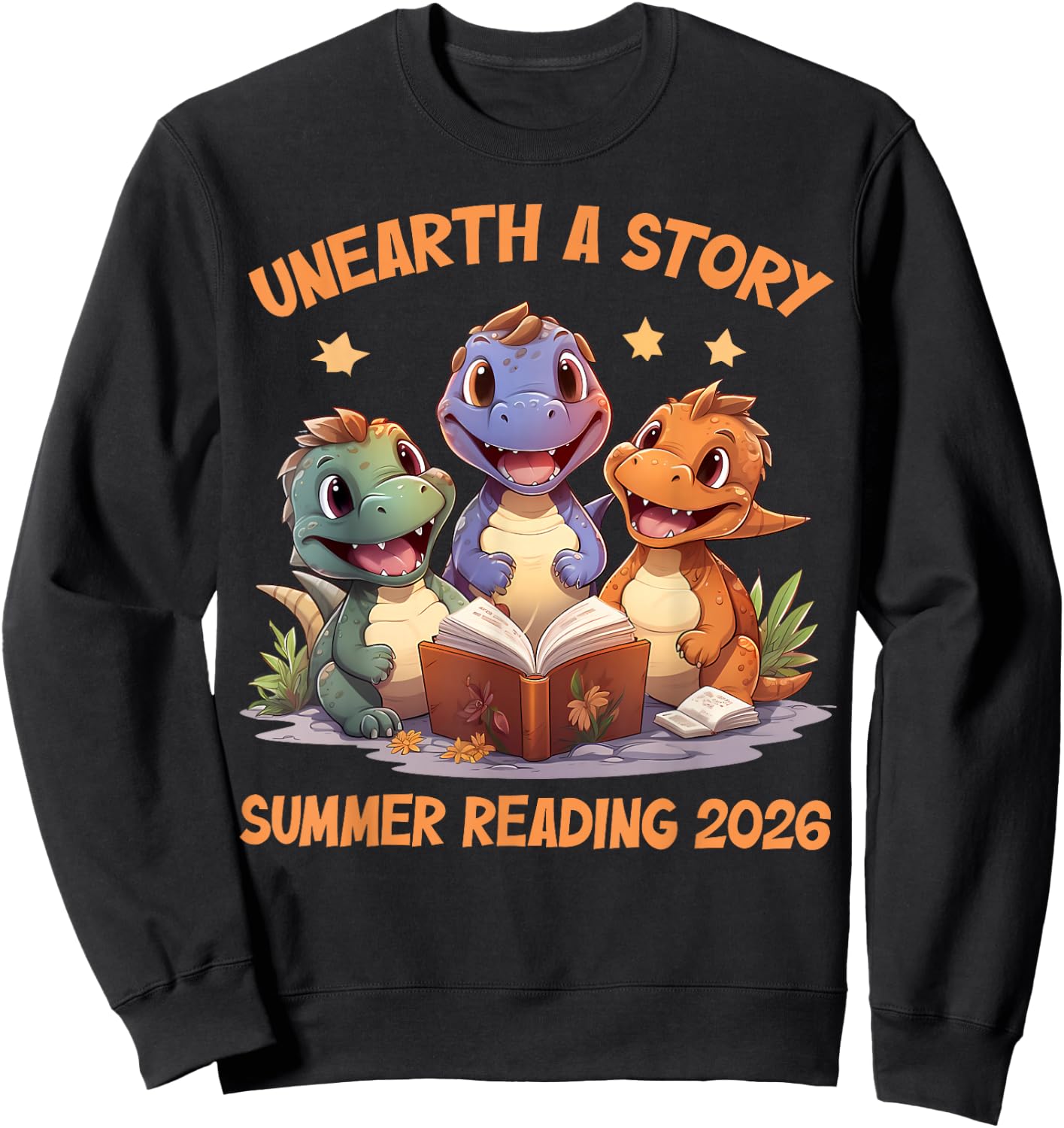 Unearth a Story Summer Reading 2026 Men Women Kids Sweatshirt - Sweatshirt | Black