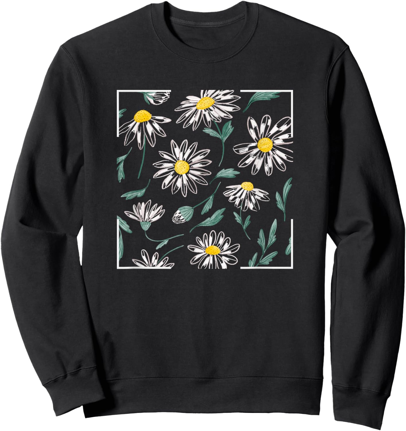 Marguerites Daisy Summer Daisies Flower Garden Gardeners Men Women Girls Kids Sweatshirt - Sweatshirt | Black