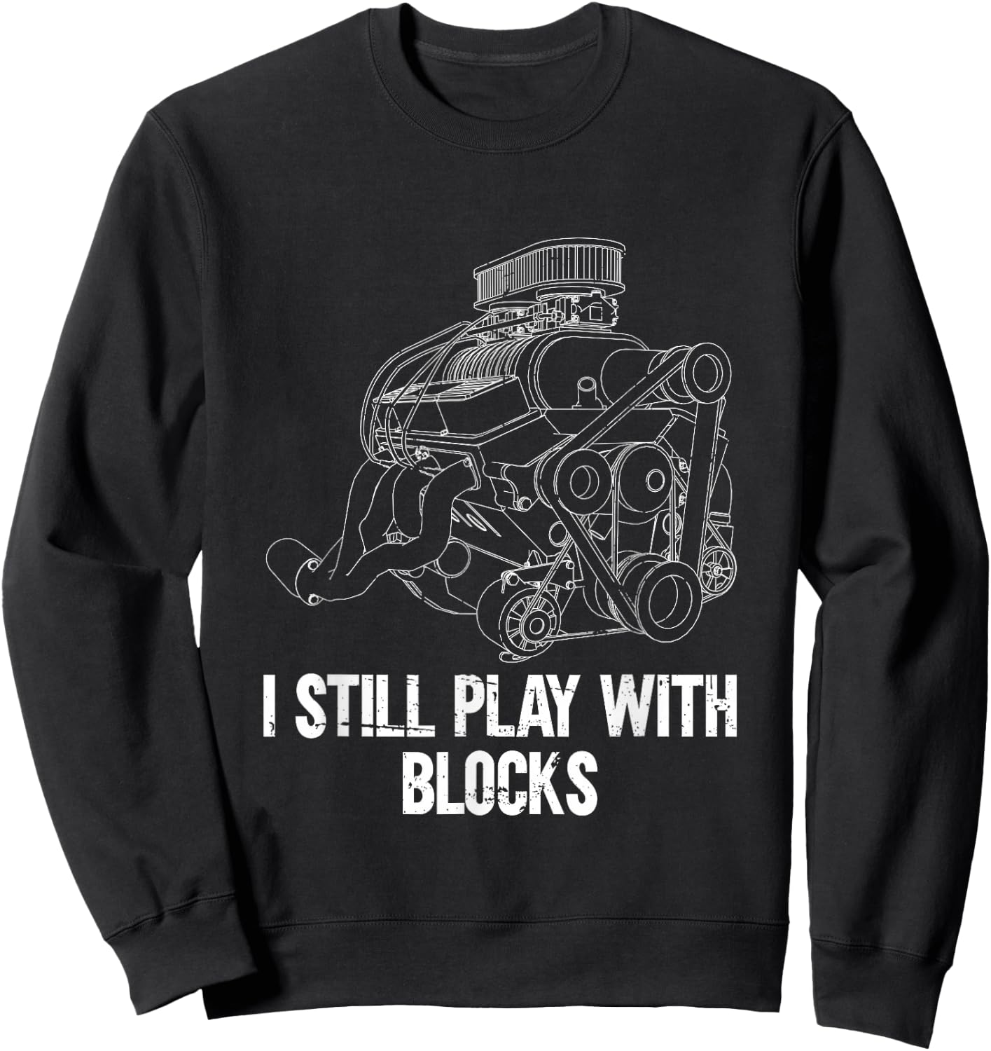 I Play With Blocks | Trucker Sweatshirt - Sweatshirt | Black