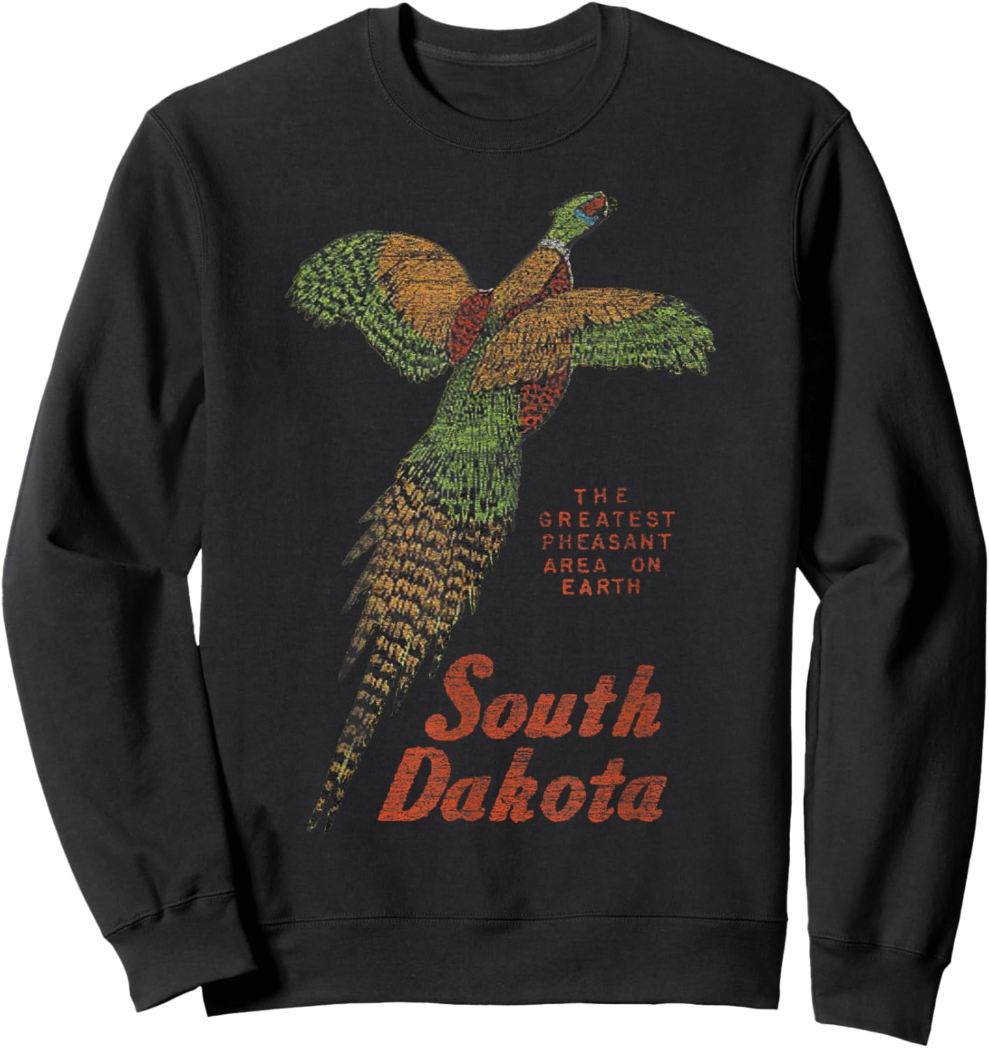 Vintage South Dakota Pheasant Sweatshirt - Sweatshirt | Black