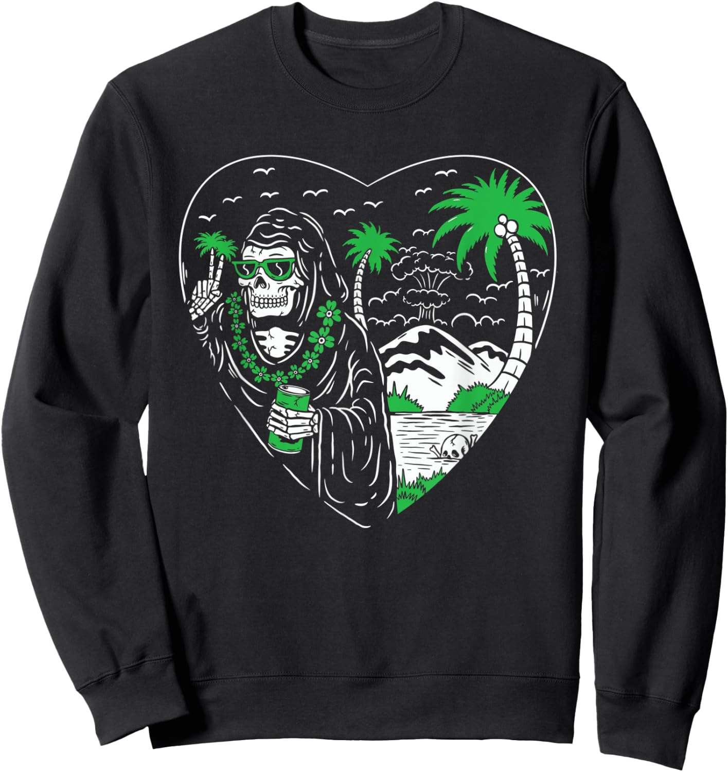 Grim Reaper American Traditional Tattoo Ink Old School Flash Sweatshirt - Sweatshirt | Black