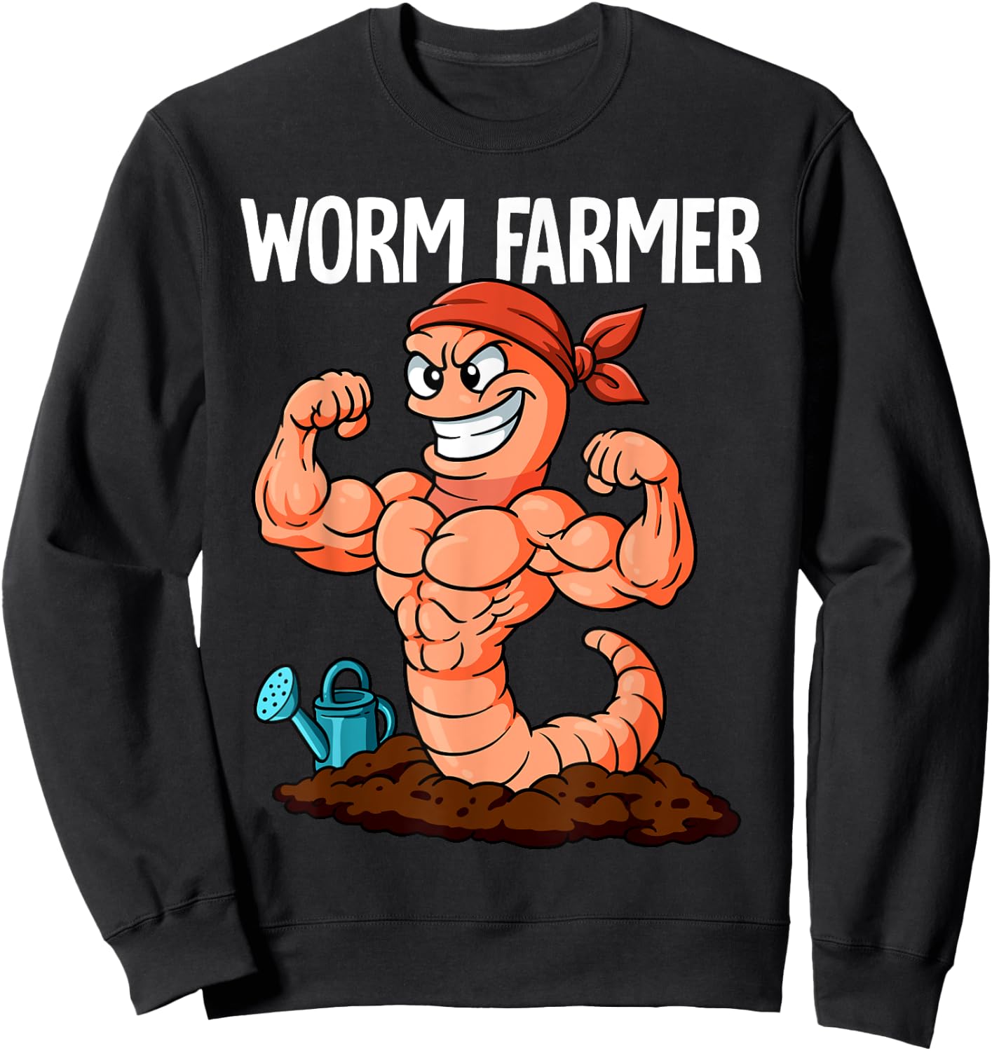 Worm Farmer Vermiculture Gardening Farming Composting Sweatshirt - Sweatshirt | Black