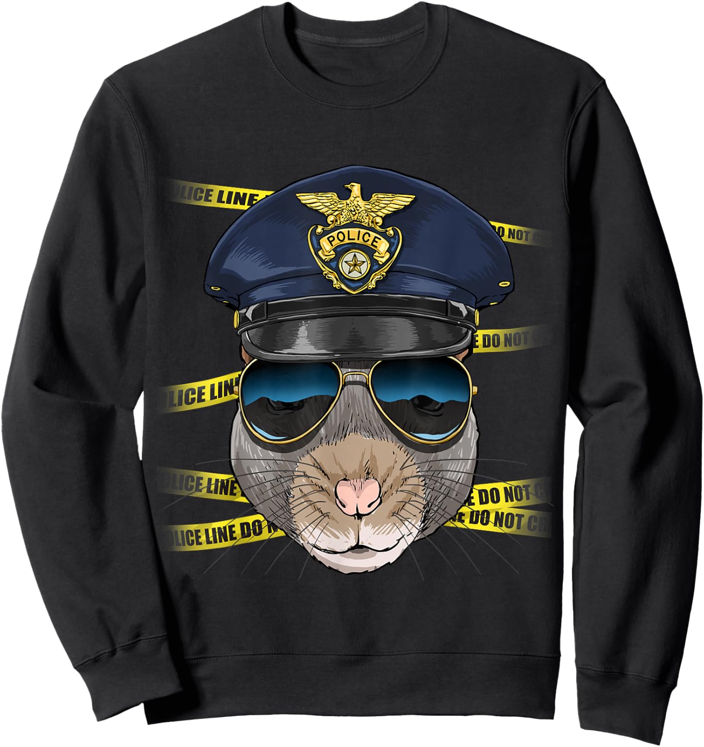 Rat Police Mouse Rat Rodent Lover Sweatshirt - Sweatshirt | Black