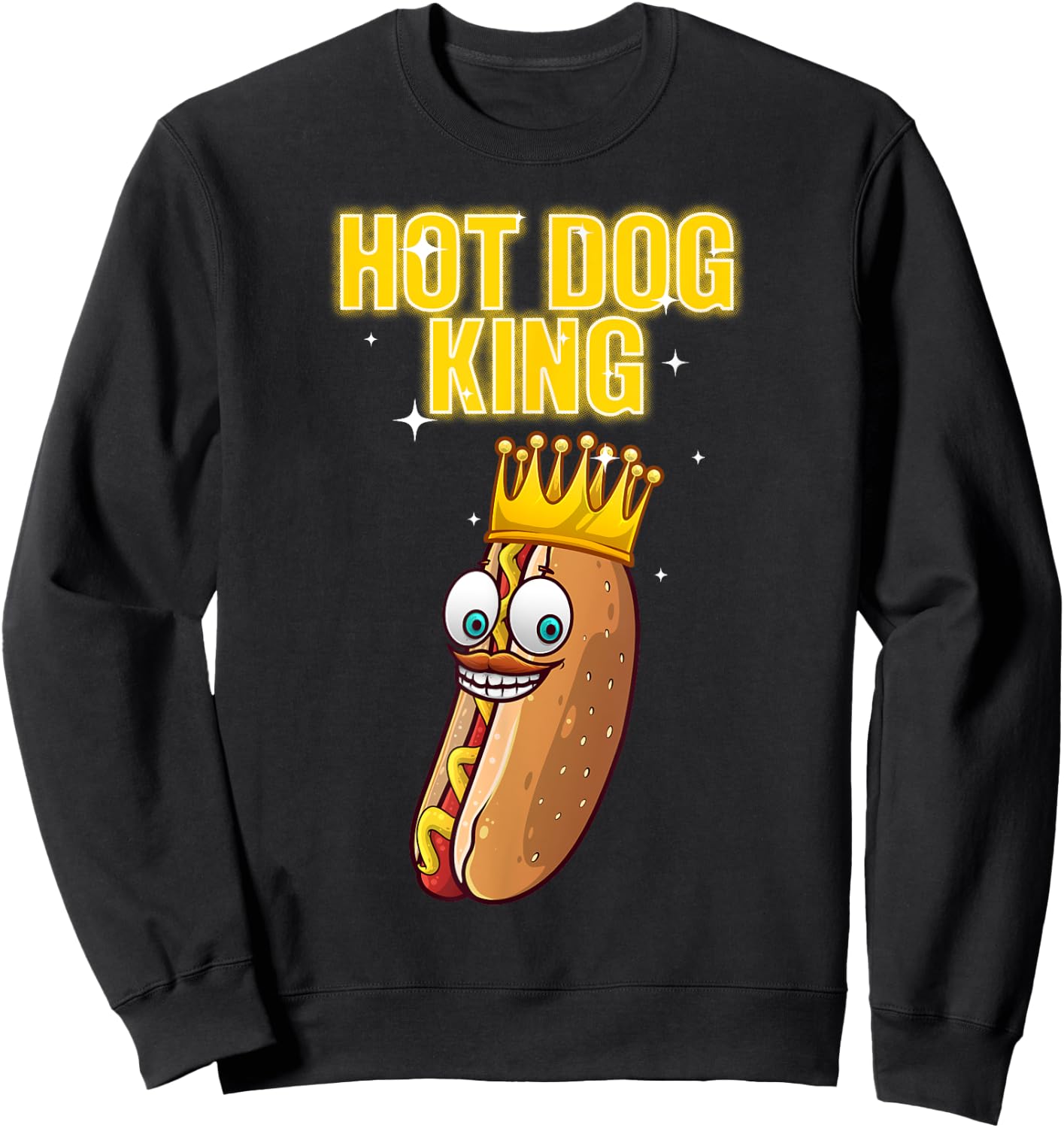 Funny Hot Dog Gift Weiner Frankfurter Accessories Cute Hot Dog Design Women Kids Food Hot Dog Lovers Sweatshirt - Sweatshirt | Black
