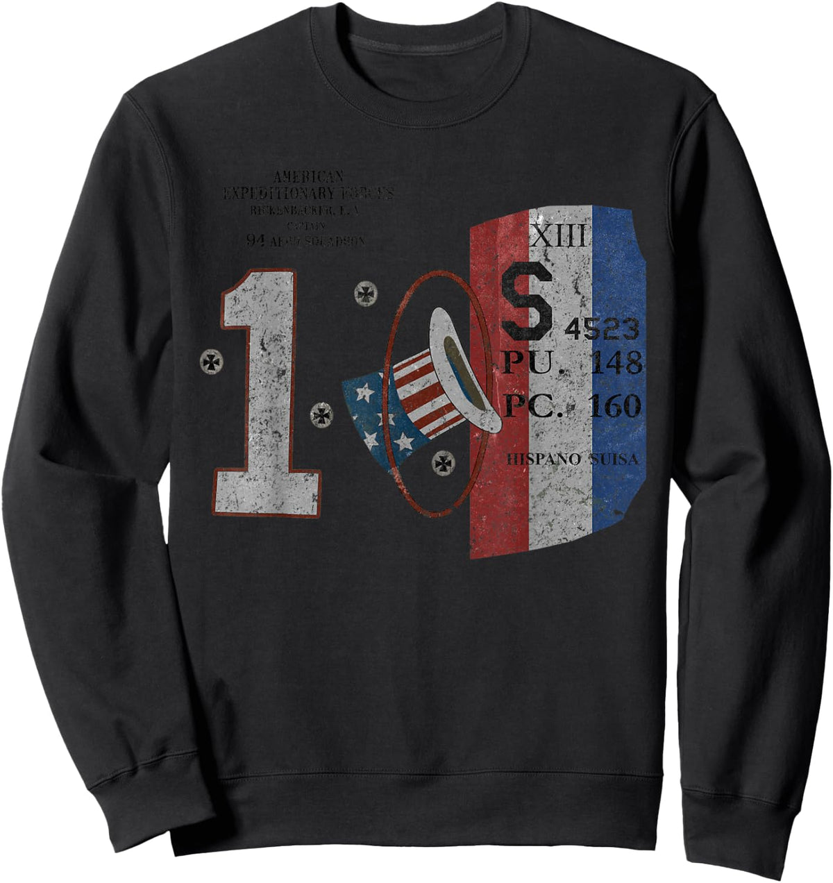 Rickenbacker Spad XIII WWI "Aviation History Series" Sweatshirt - Sweatshirt | Black
