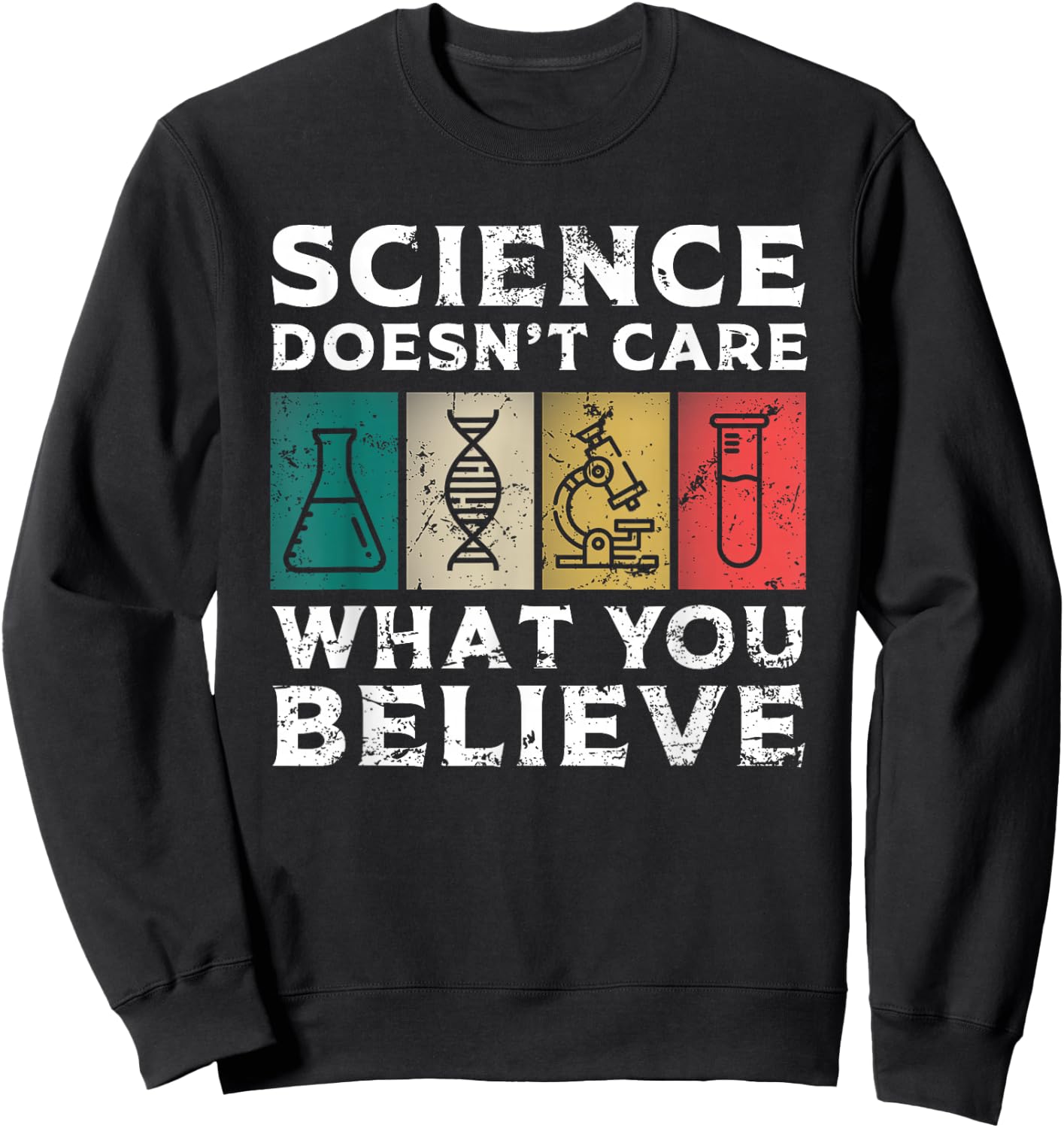 Cool Science Art Women Scientist Science Lovers Sweatshirt - Sweatshirt | Black