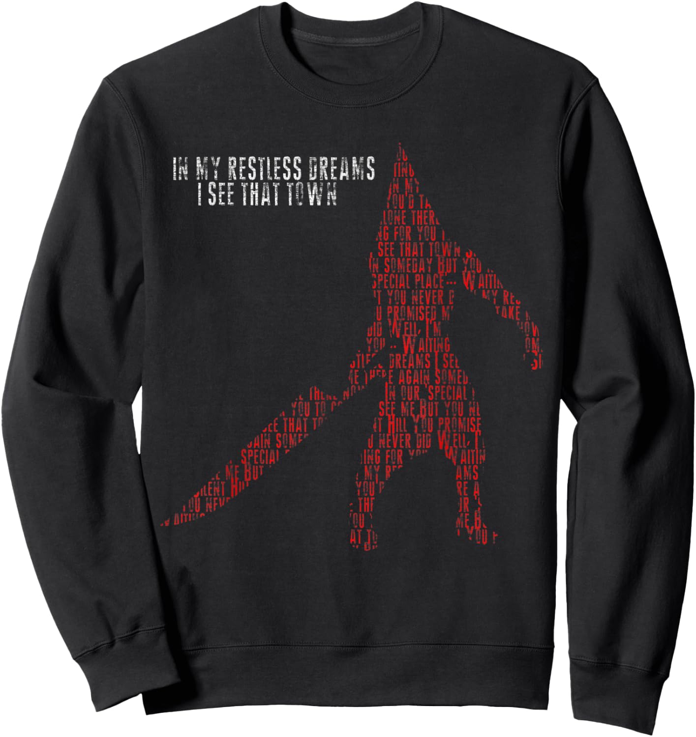 IN MY RESTLESS DREAMS I SEE THAT TOWN Pyramid Head Monster Sweatshirt - Sweatshirt | Black