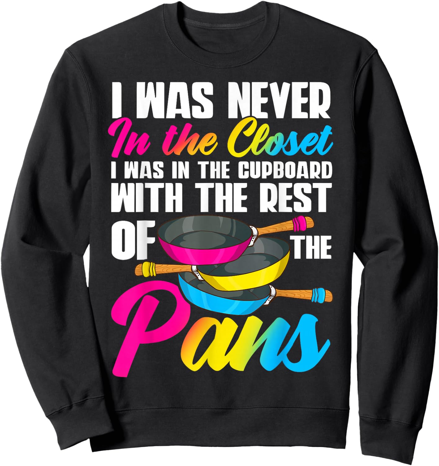 Pans : Pansexual Pride Sweatshirt - Sweatshirt | Black