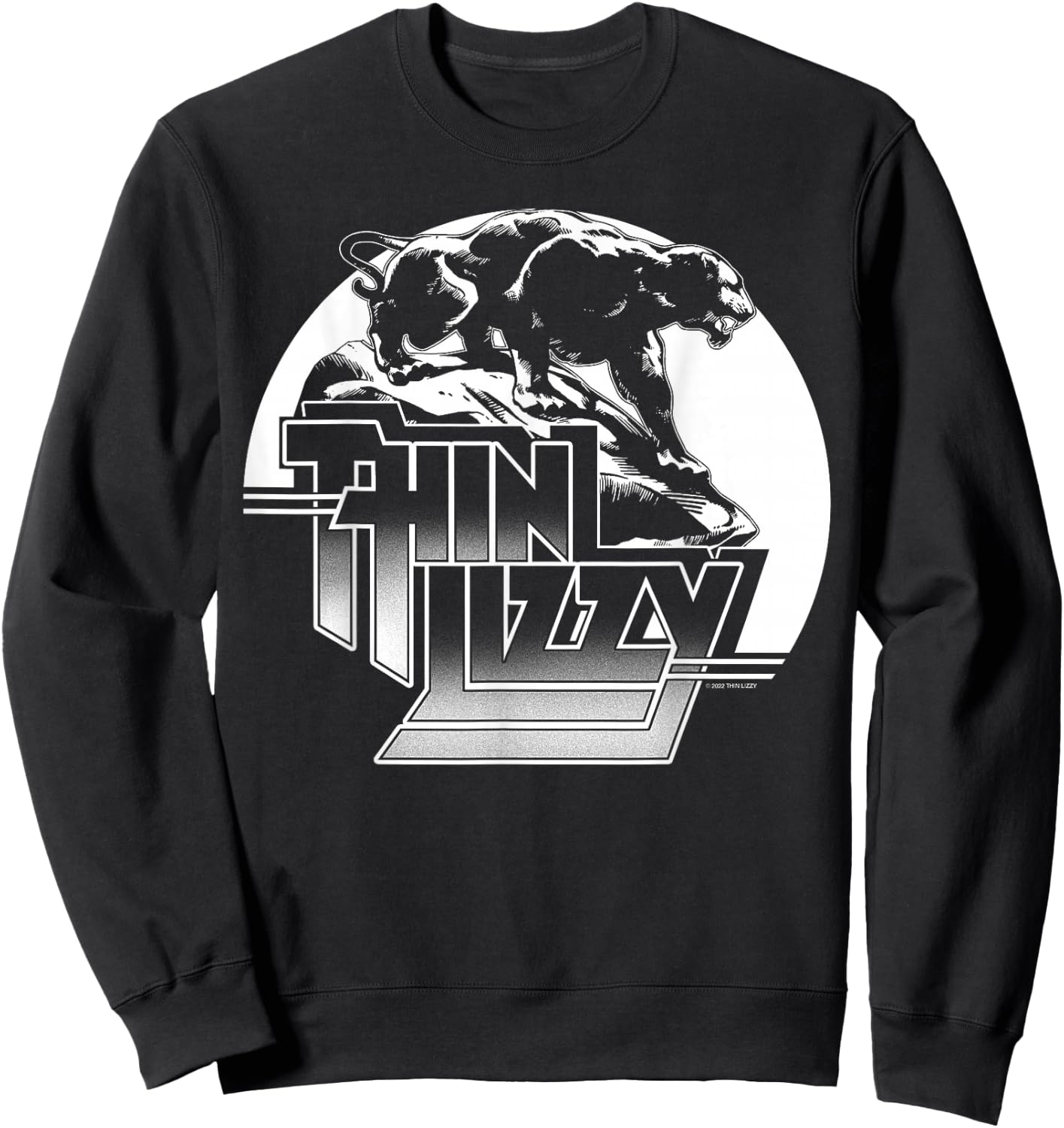 Thin Lizzy – Night Life Panther Circle Sweatshirt - Sweatshirt | Black