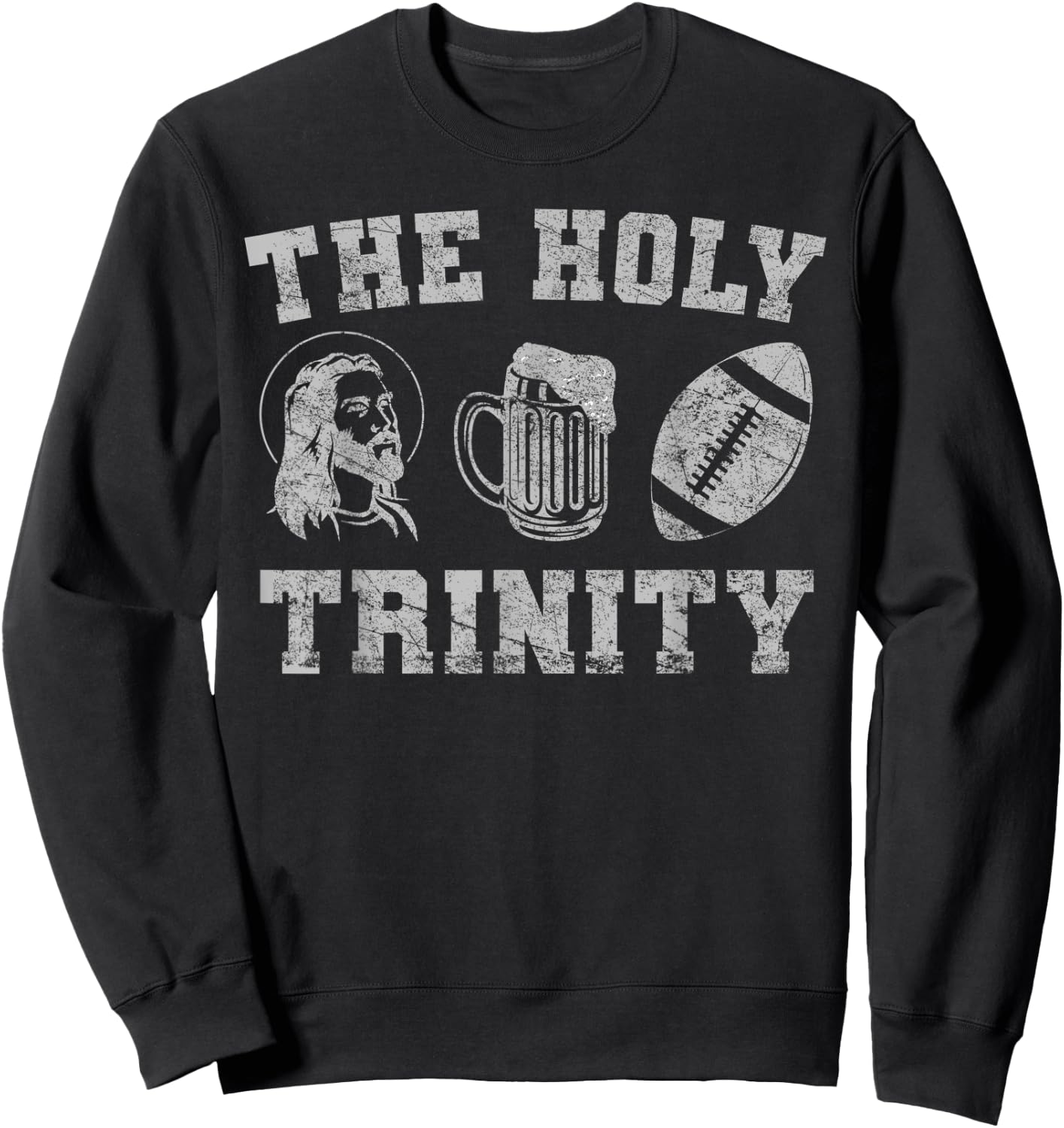 Sunday Plans Jesus Beer Fantasy Football Funny Football Sweatshirt - Sweatshirt | Black