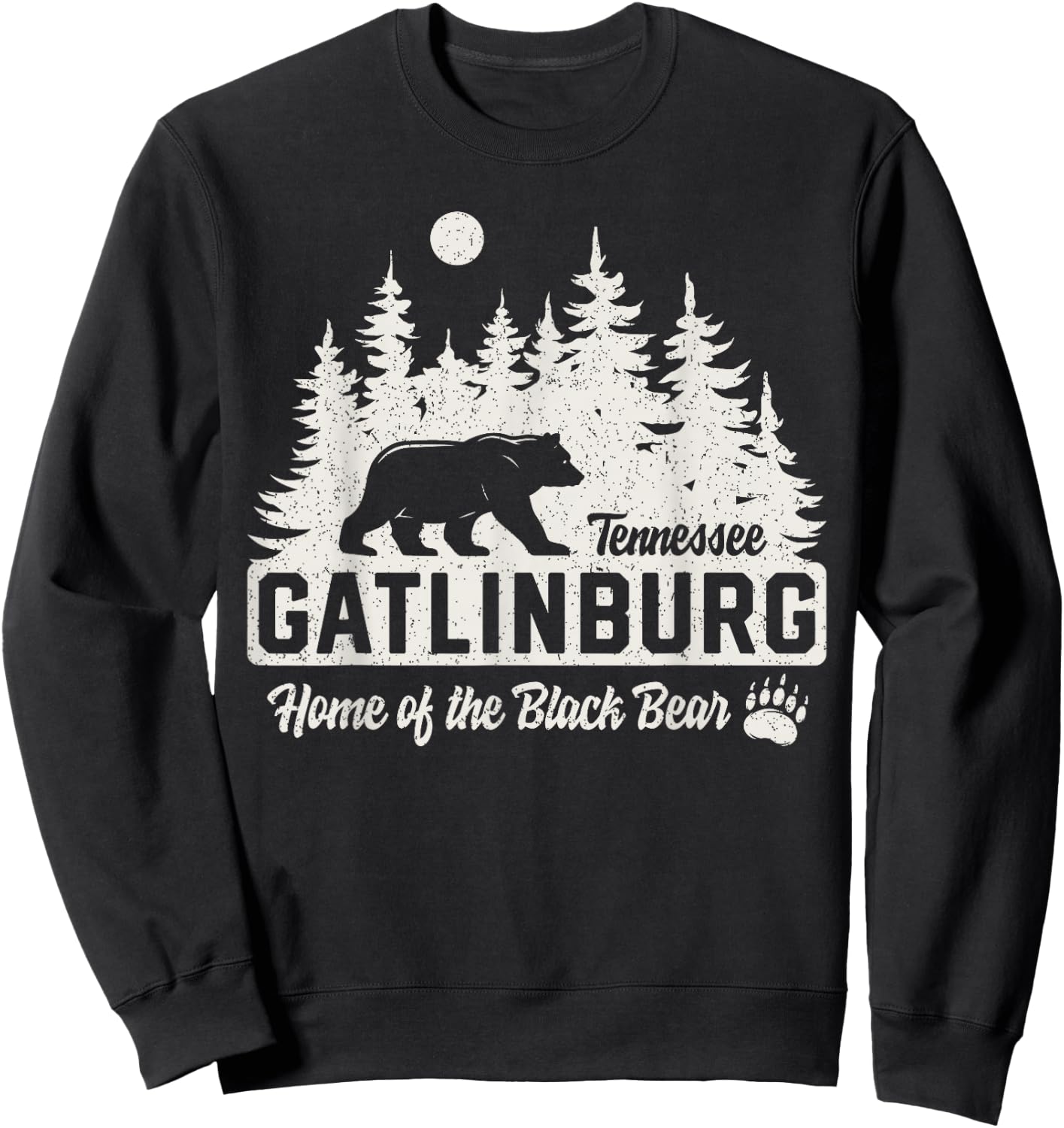 Gatlinburg Tennessee Black Bear Great Smoky Mountains Sweatshirt - Sweatshirt | Black