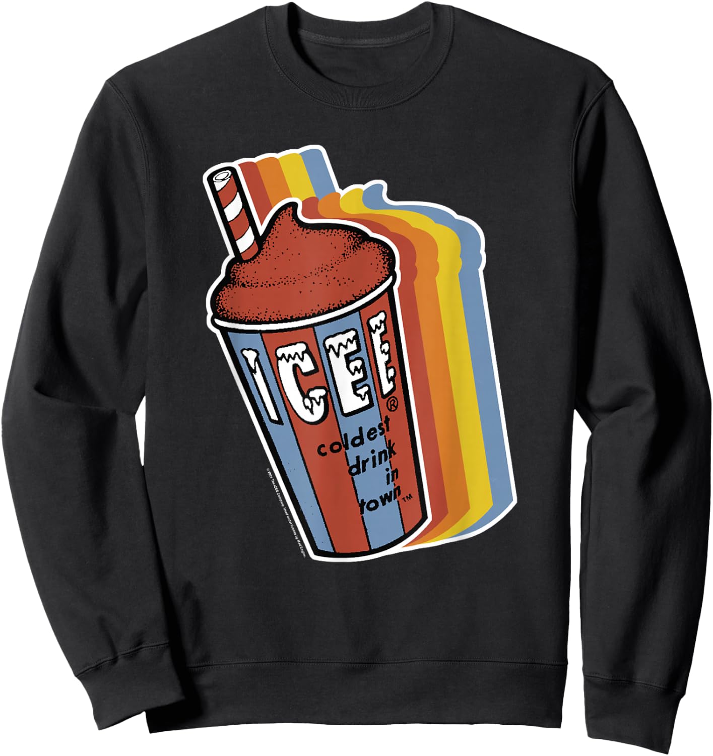 ICEE Classic Vintage Rainbow ICEE Sweatshirt - Sweatshirt | Black