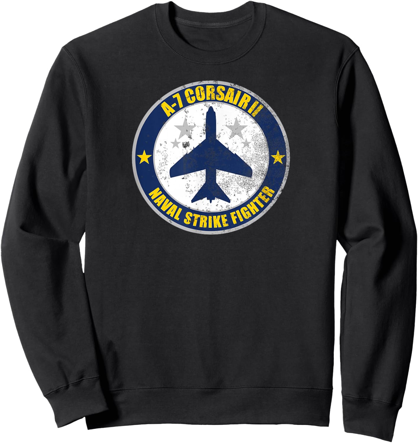 A-7 Corsair (distressed) Sweatshirt - Sweatshirt | Black
