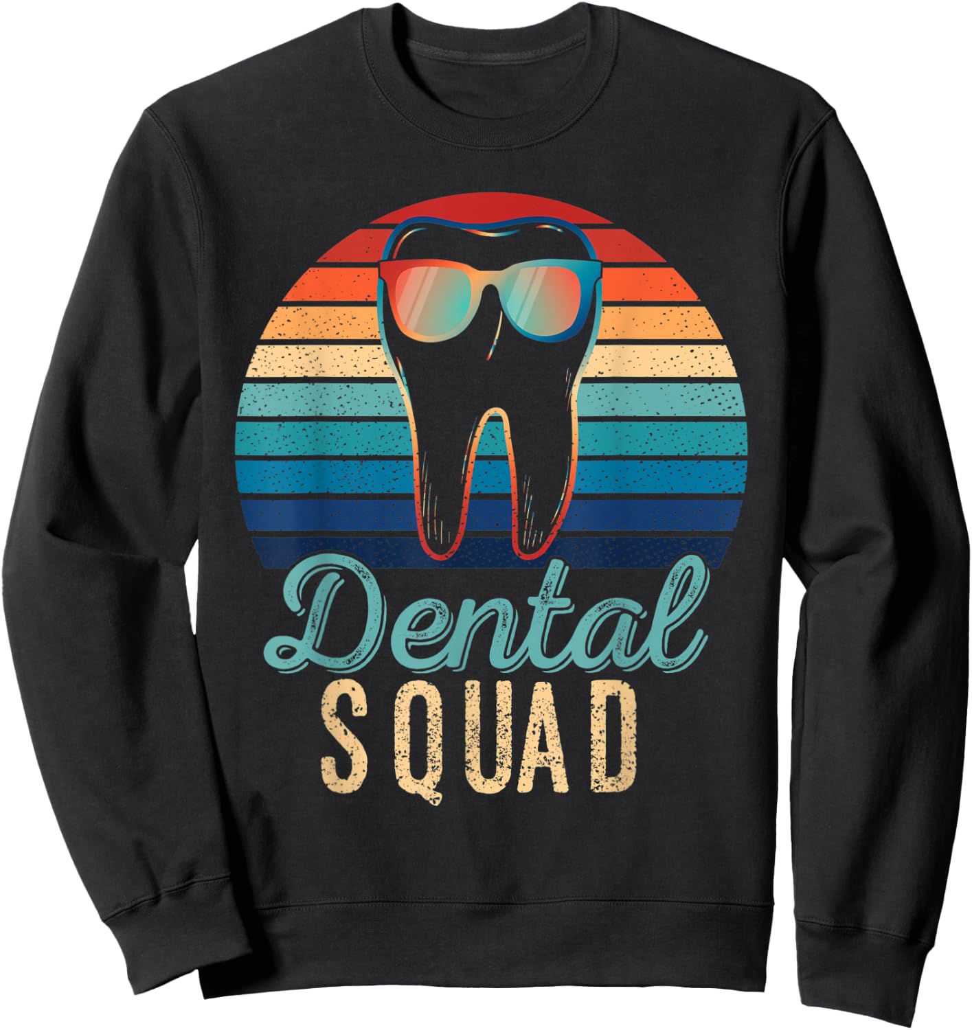 Retro Dental Squad Costume Men Women Vintage Dentist Sweatshirt - Sweatshirt | Black