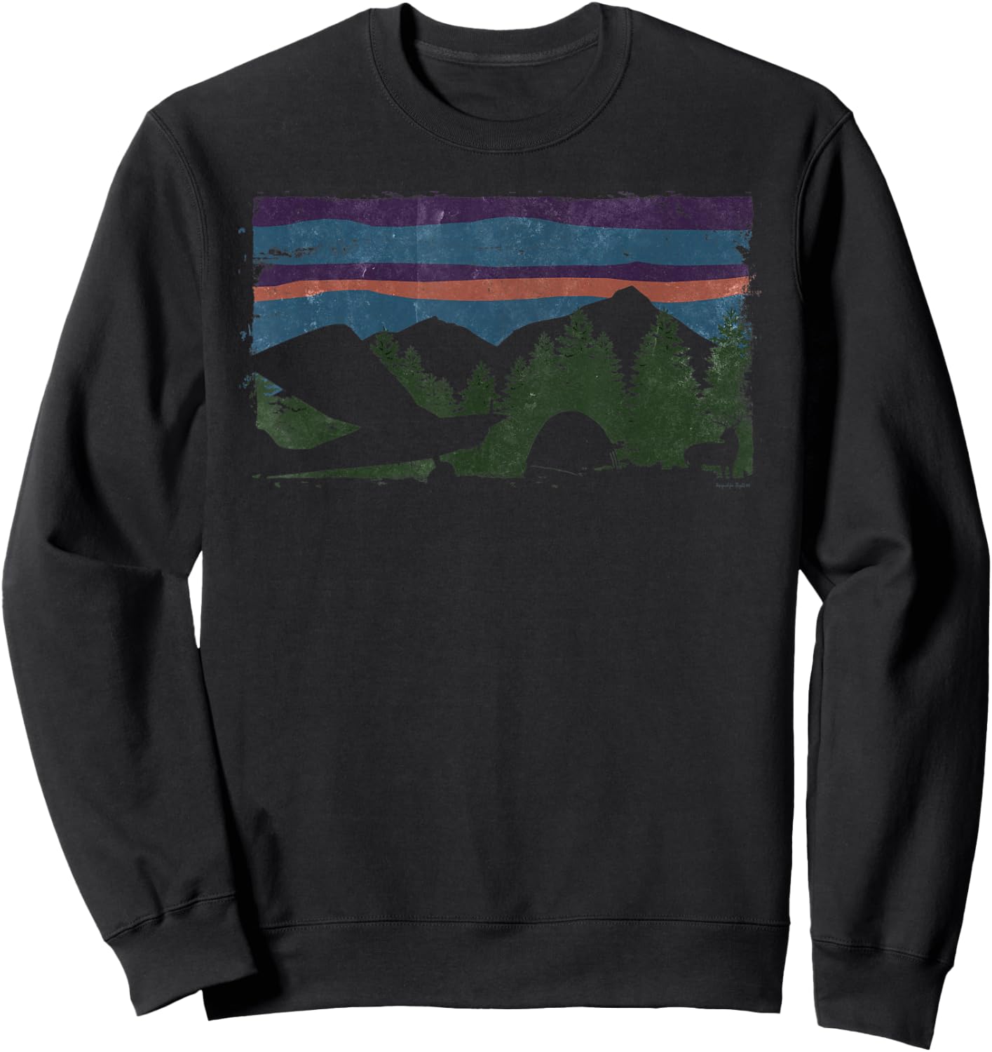 Airplane Camping Taildragger aircraft general aviation Sweatshirt - Sweatshirt | Black
