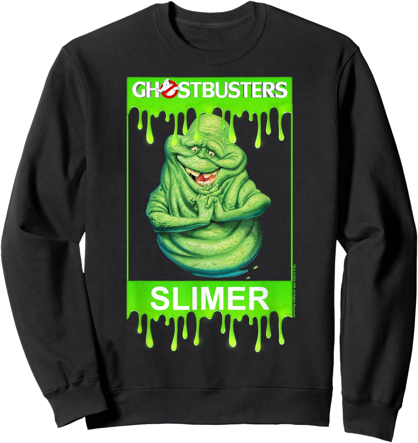 Ghostbusters Slimer Portrait Poster Sweatshirt - Sweatshirt | Black