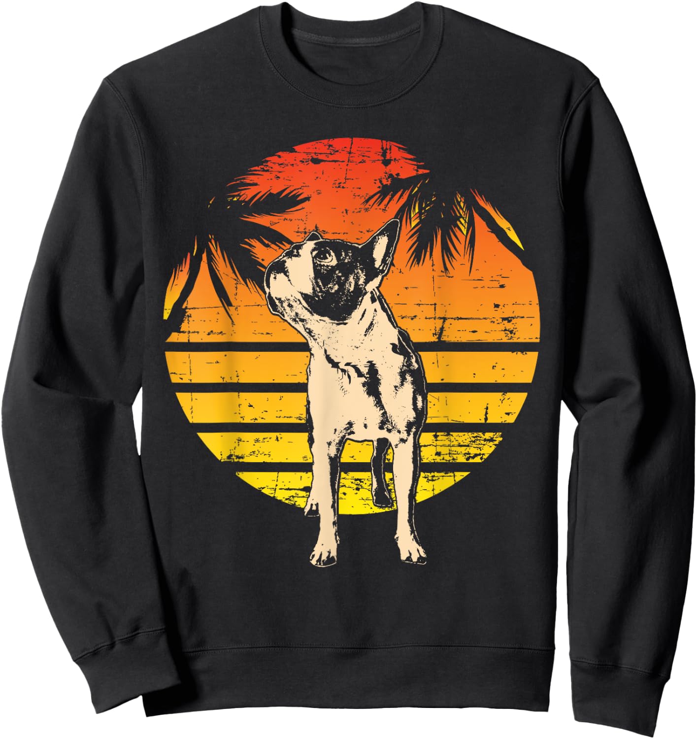 Boston Terrier Boston-Bulldog Women Kids Sweatshirt - Sweatshirt | Black