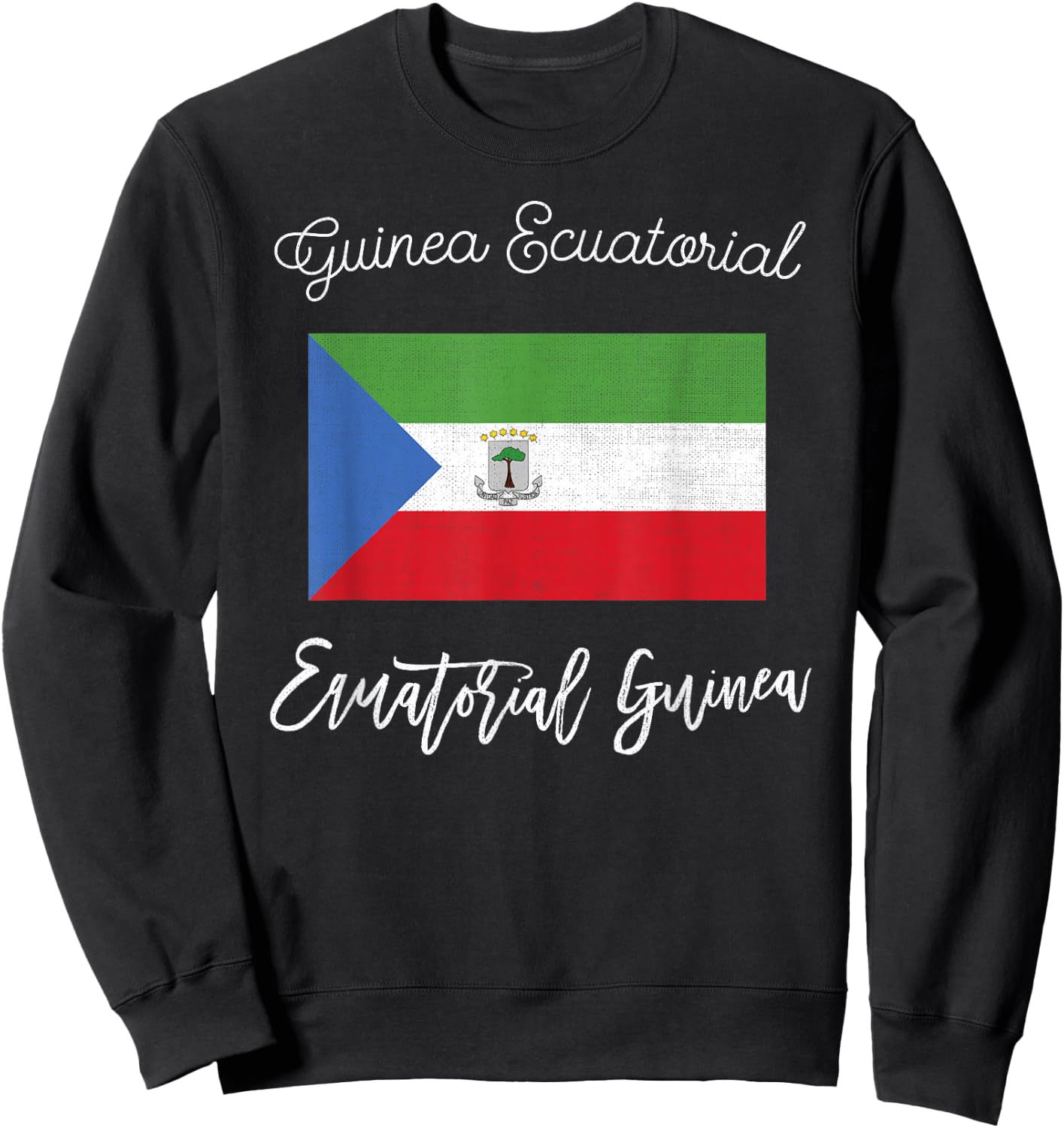 Equatorial Guinea Flag Sweatshirt - Sweatshirt | Black