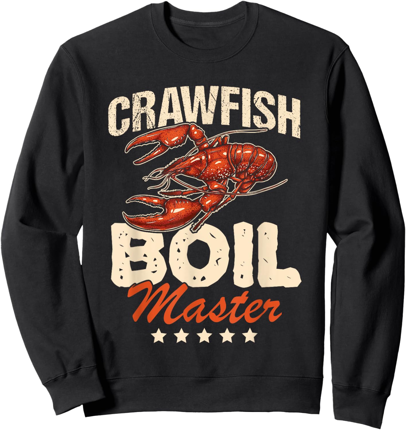 Crawfish Boil Master Vintage Funny Gift Sweatshirt - Sweatshirt | Black