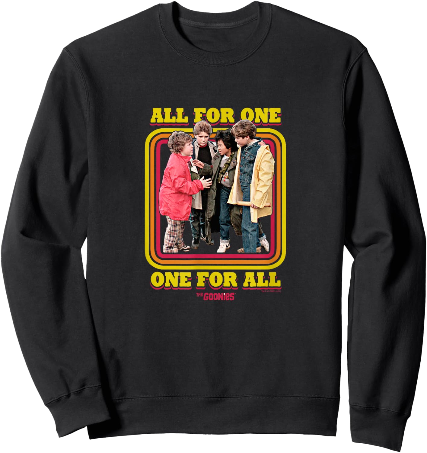 The Goonies All For One Group Edit Sweatshirt - Sweatshirt | Black